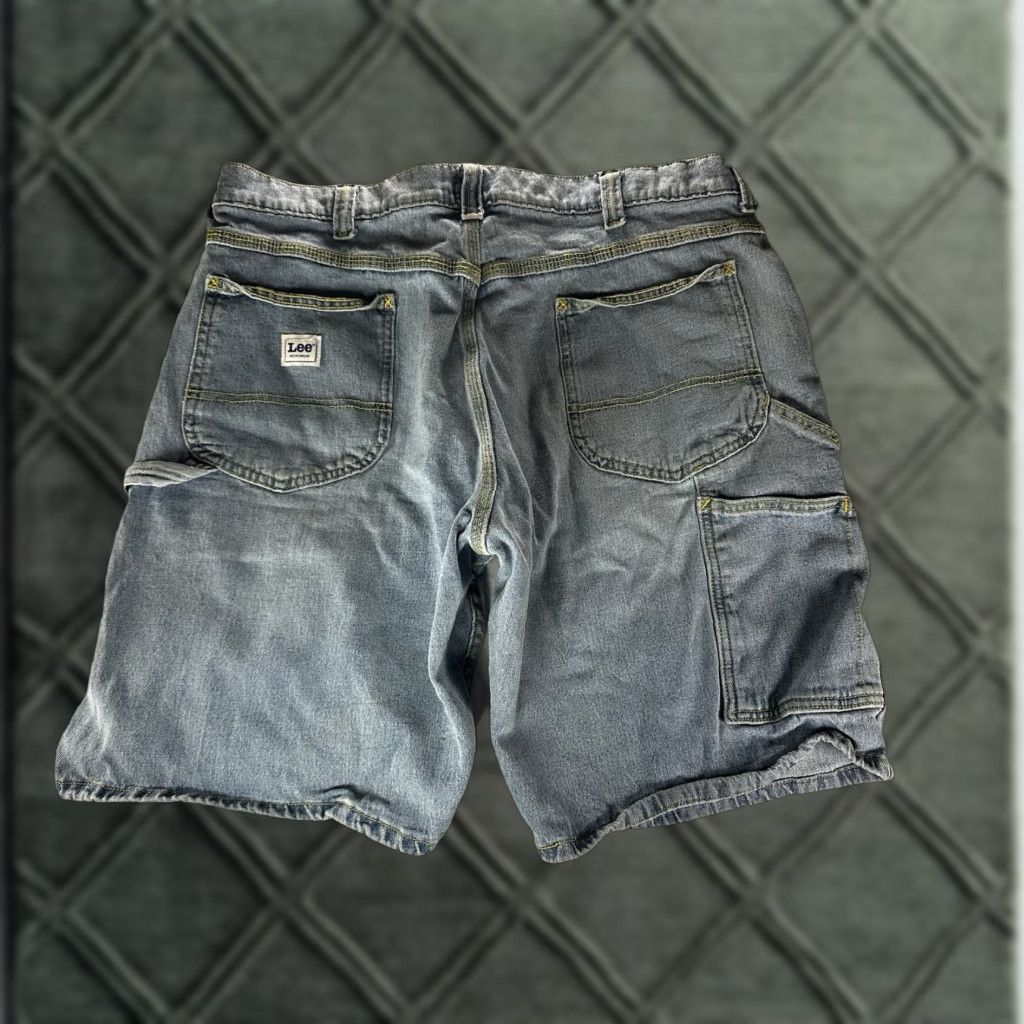 Lee VTG Lee Work Dungarees Mens Carpenter Shorts Size 38 Blue Denim Size US 38 / EU 54 - 1 Thumbnail