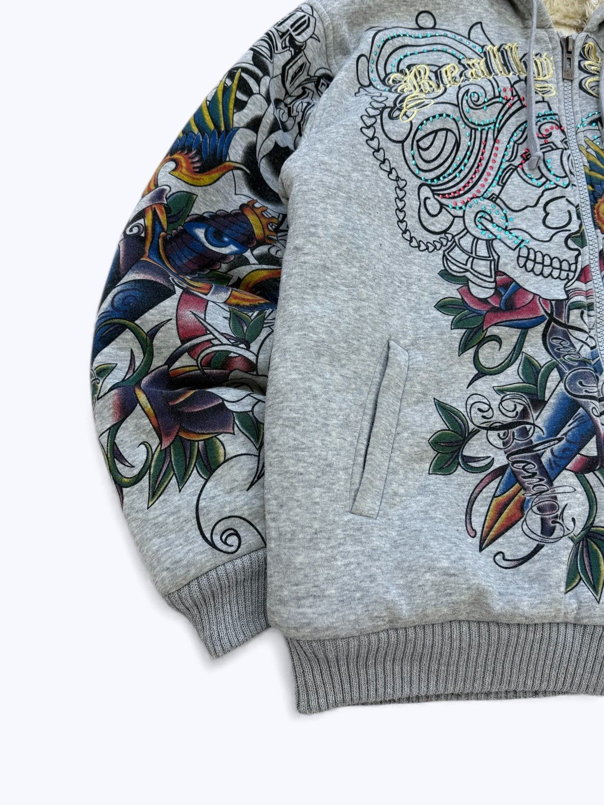 Ed Hardy Vintage Y2K Really Point Ed Hardy Style Zip Hoodie Size US XL / EU 56 / 4 - 8 Thumbnail