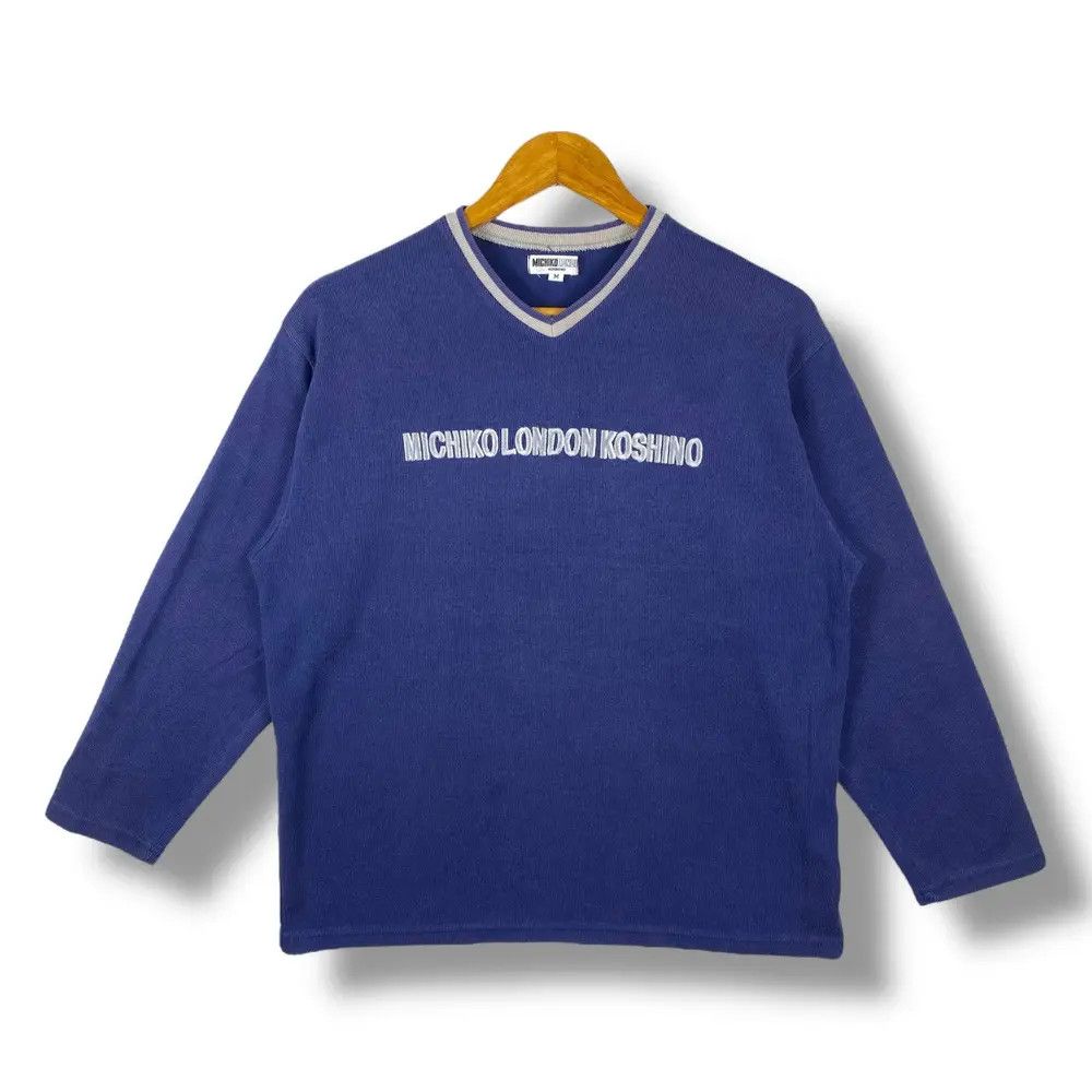 Michiko Koshino Vintage 90's MICHIKO LONDON KOSHINO Embroidery Long Sleeve Size US M / EU 48-50 / 2 - 1 Thumbnail