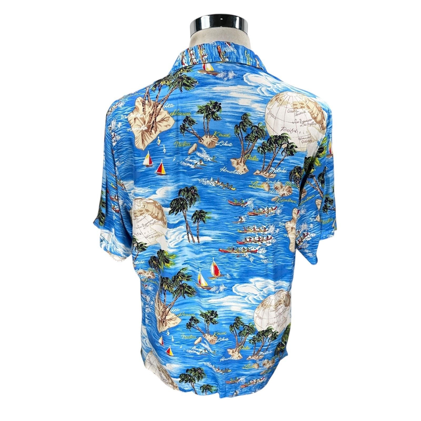 Ocean Pacific Vintage Ocean Pacific Hawaiian Shirt Men’s Large Blue Beach Size US L / EU 52-54 / 3 - 5 Thumbnail