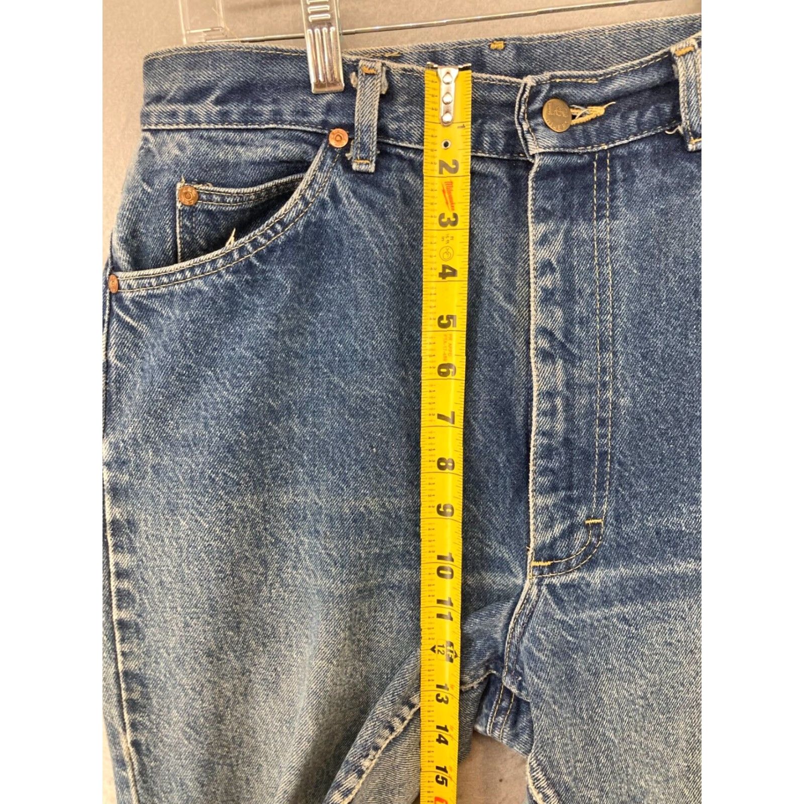 Lee VINTAGE Lee Womens Mom Jeans 14M Relaxed USA MADE Denim 5-Pocket Blue 31in Inseam Mens? Size 36" / US 14 / IT 50 - 4 Thumbnail