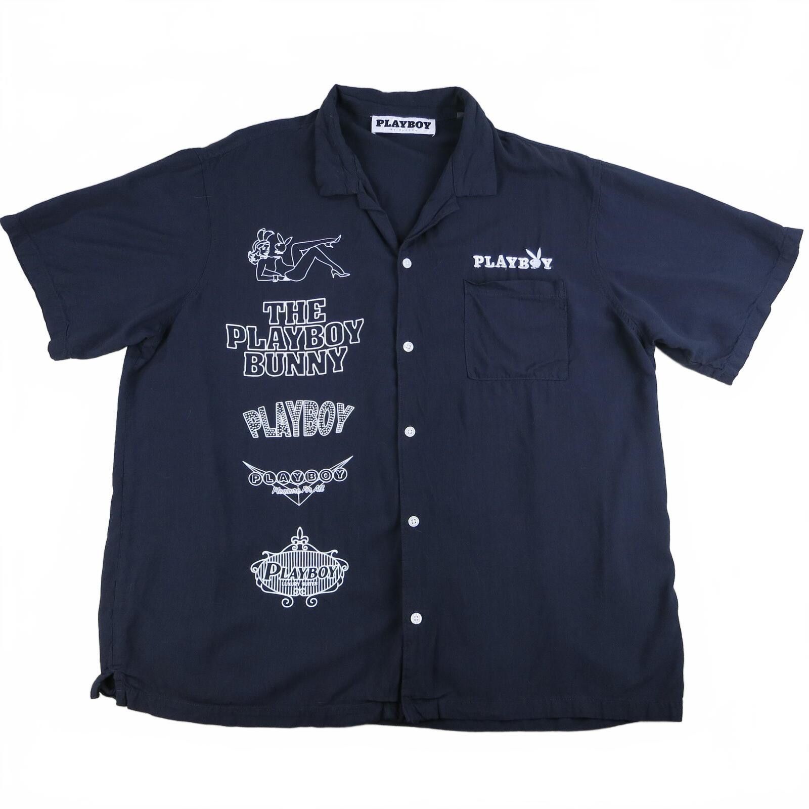 Playboy Playboy by PacSun Neon Capital Camp Shirt Men's Large Size US L / EU 52-54 / 3 - 1 Thumbnail