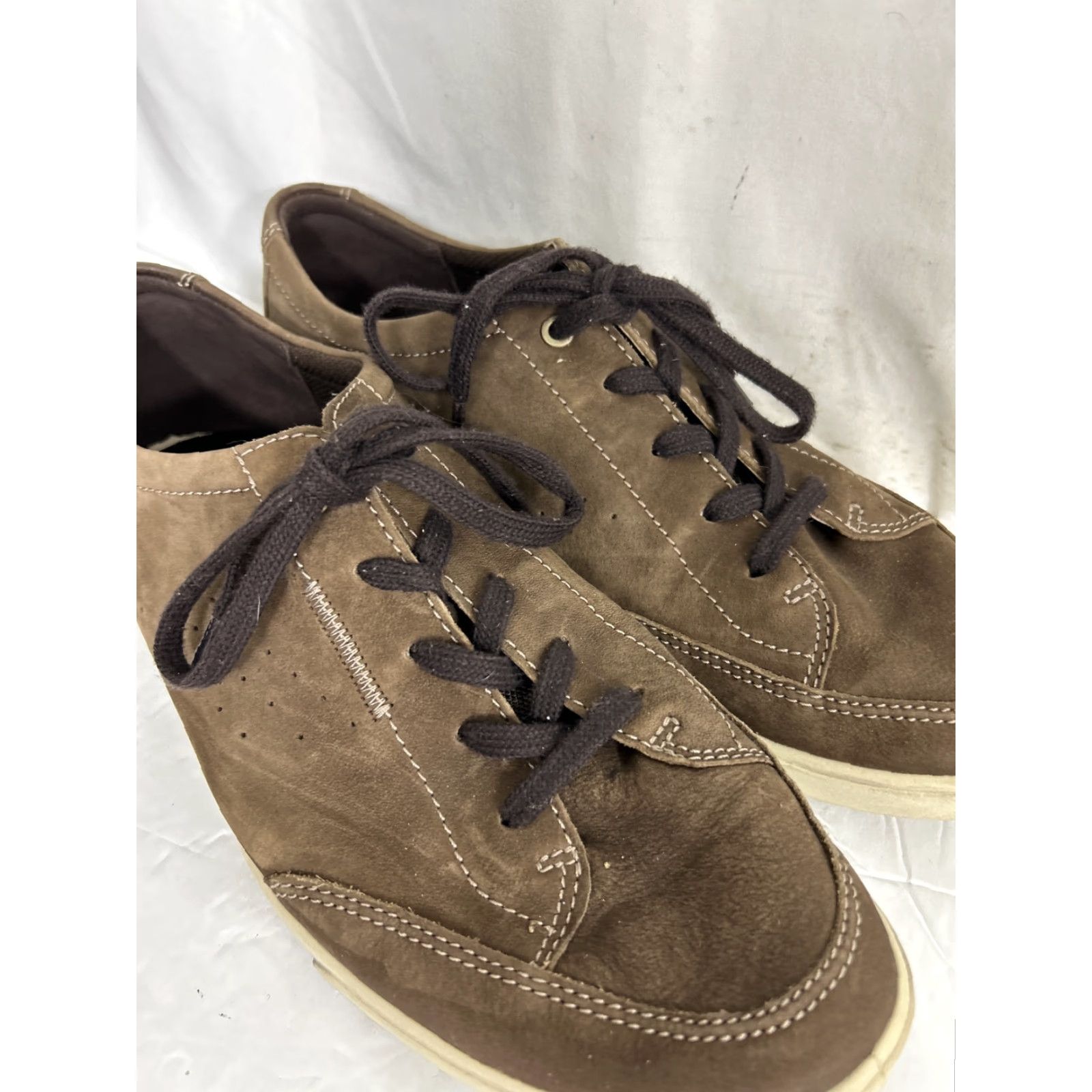 Ecco ECCO Danish Design Sneaker Shoes Brown Leather Size 44/US 10 Men Casual Lace Up Designer Shoes Size US M / EU 48-50 / 2 - 3 Thumbnail