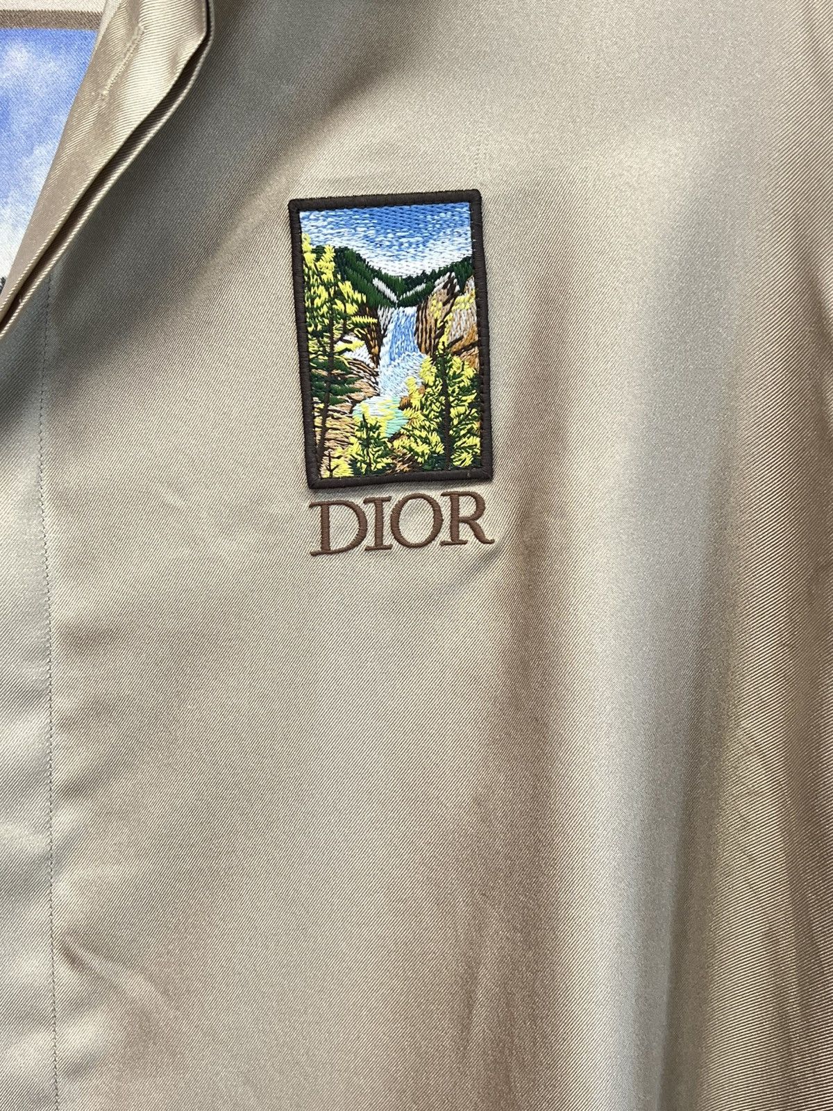 Dior × Stussy Dior x Shawn Stussy Yellowstone Silk Camp Shirt Size US S / EU 44-46 / 1 - 5 Thumbnail