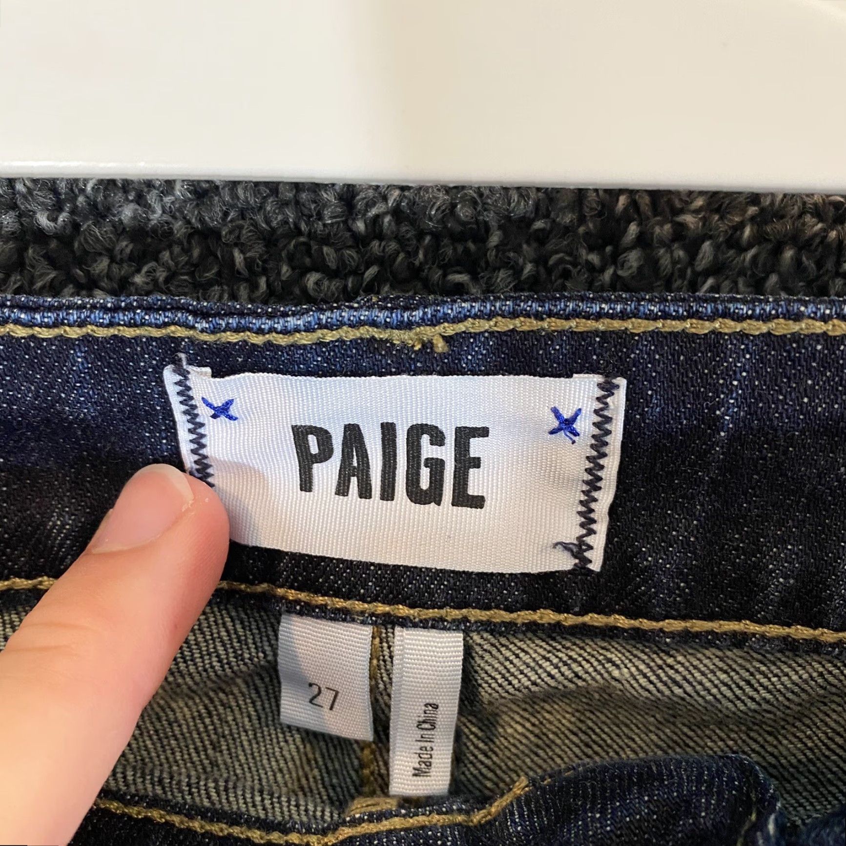 Paige PAIGE Denim Shorts Womens Size 27 Blue Low Rise Frayed Hem 5” Inseam Stretch Regular 5-Pocket Design Vintage No Size 27" / US 4 / IT 40 - 5 Thumbnail