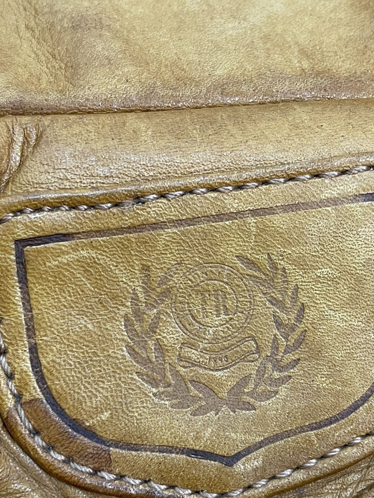 Genuine Leather Full Leather Beauty Patina Vtg TR Travel Duffle Bag 7🟩 Size ONE SIZE - 20 Thumbnail