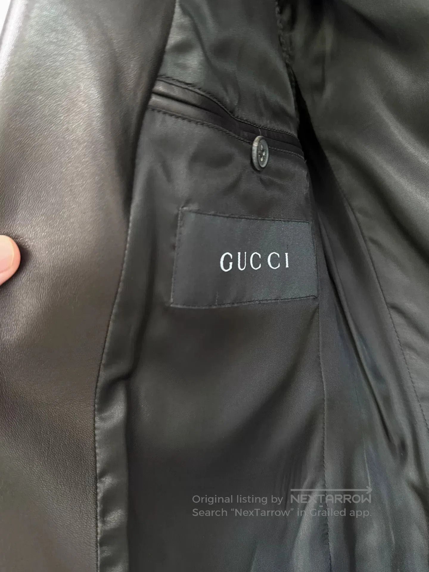 Tom Ford Gucci Leather Blazer (Tom Ford Era). Size US S / EU 44-46 / 1 - 7 Thumbnail