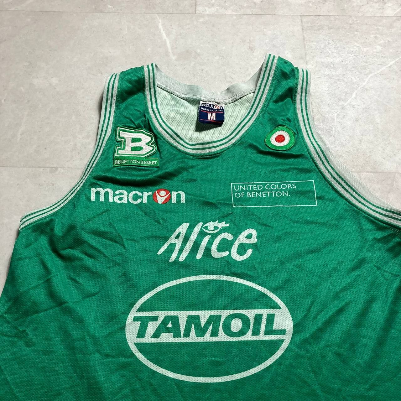 Macron Benetton Basket Pallacanestro Treviso Basketball Jersey Size US M / EU 48-50 / 2 - 2 Thumbnail