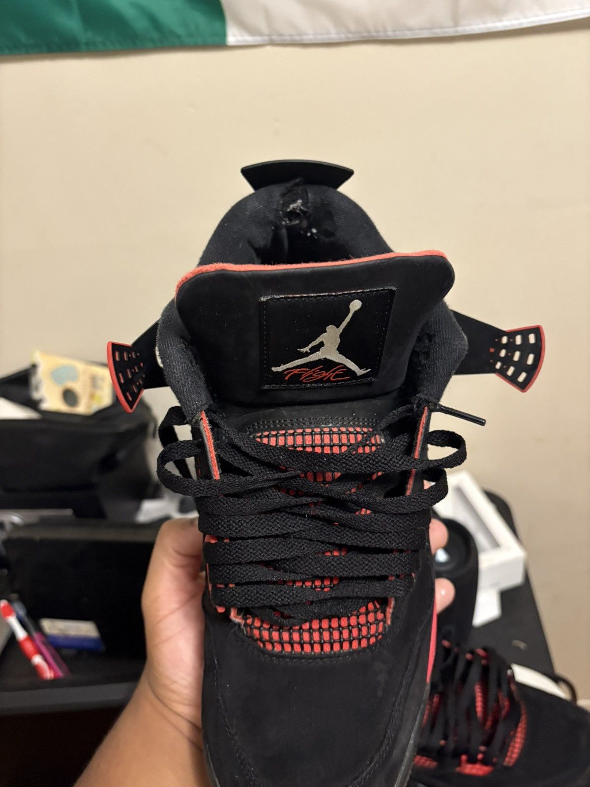 Jordan Brand Jordan 4 Red Thunder Size US 13 / EU 46 - 6 Thumbnail
