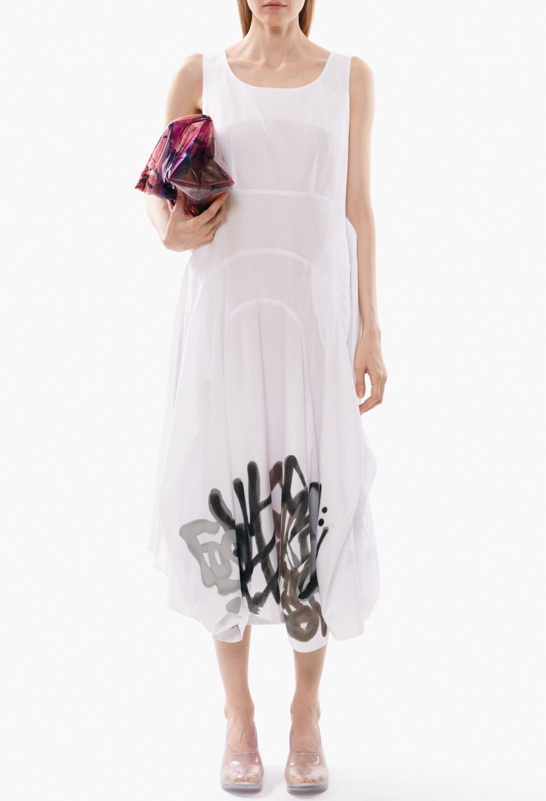 Comme des Garcons Comme Des Garcons Printed White Dress S Size S / US 4 / IT 40 - 4 Thumbnail