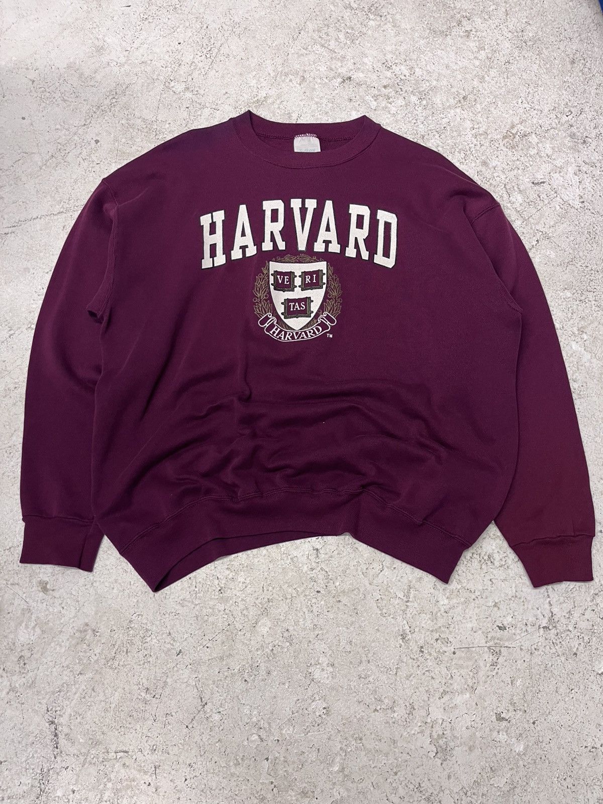 Vintage Vintage harvard wine red collegiate hoodie Size US L / EU 52-54 / 3 - 2 Thumbnail