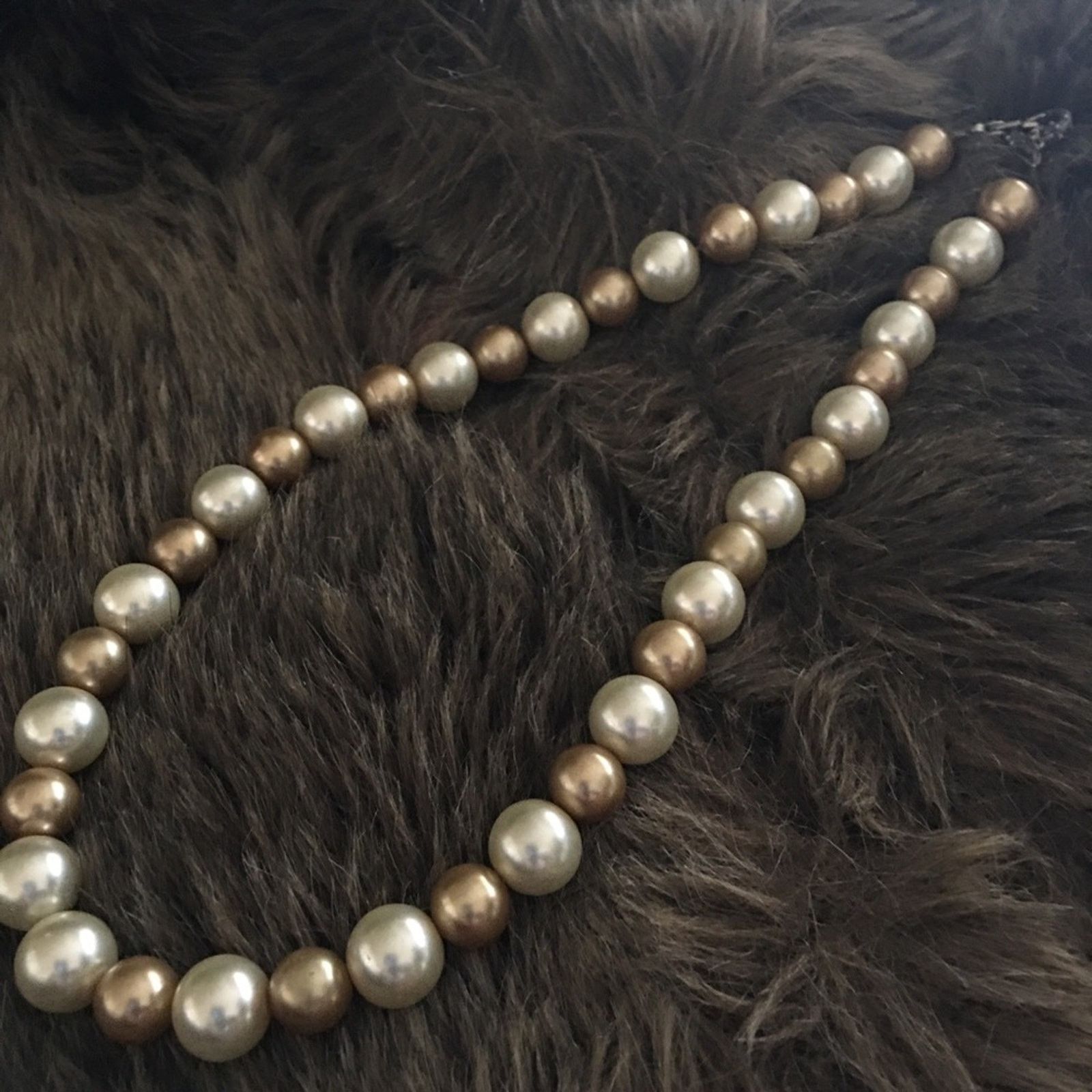 Vintage Vintage multi tone glass pearl bead necklace Size ONE SIZE - 6 Thumbnail