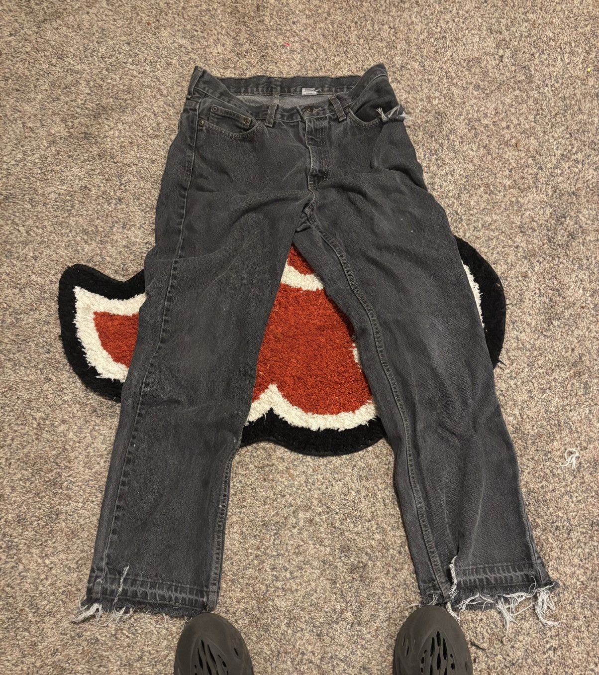 Vintage distressed demin baggy y2k pants Size US 30 / EU 46 - 1 Thumbnail