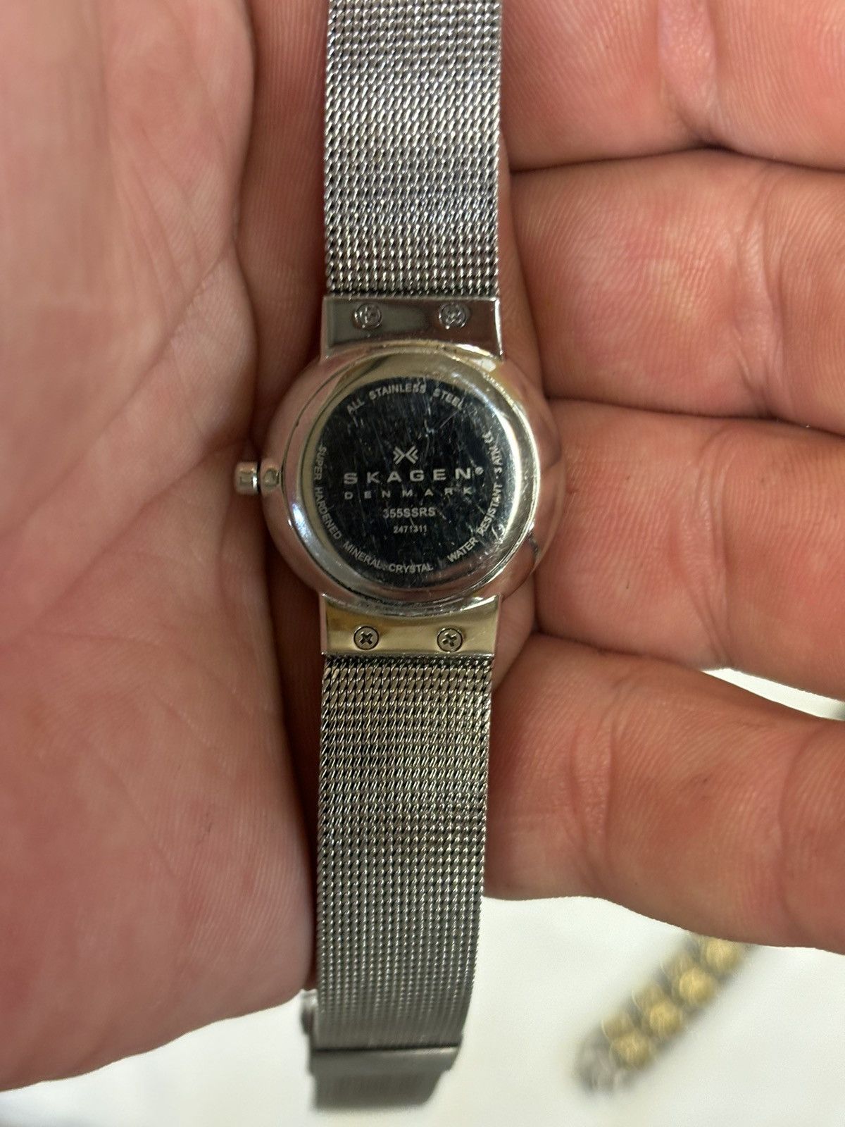 Skagen Skagen Ancher 355SSRS 2-Tone Steel Mesh Watch! New Battery! Size ONE SIZE - 6 Thumbnail