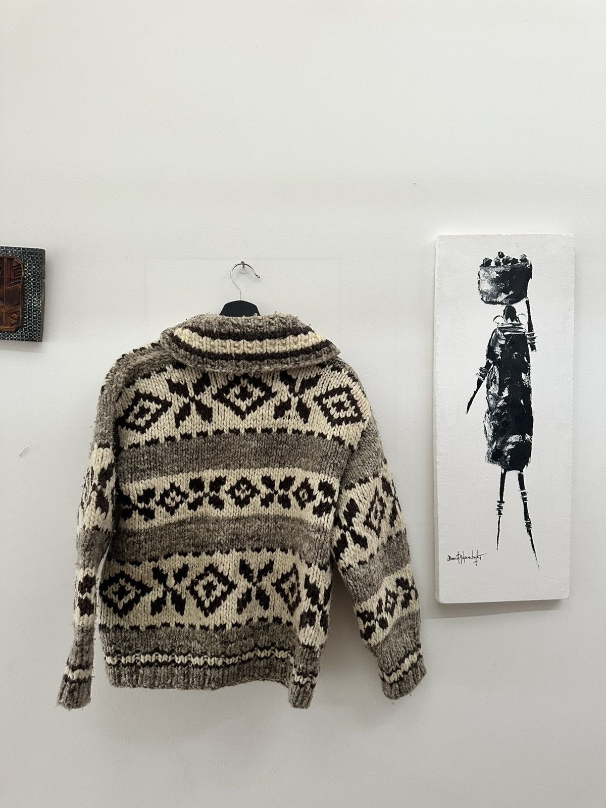 Vintage Custom Handmade Knitted Jacket / Cardigan Size US L / EU 52-54 / 3 - 11 Thumbnail