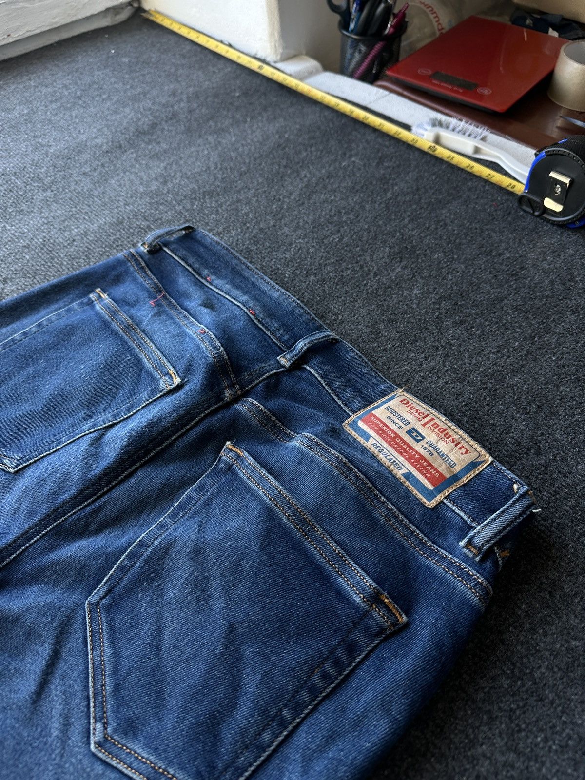Diesel 🚨 DIESEL AVANT GARDE GOTHIC WOMEN JEANS LOGO IFSIXWASNINE Size 29" - 11 Thumbnail