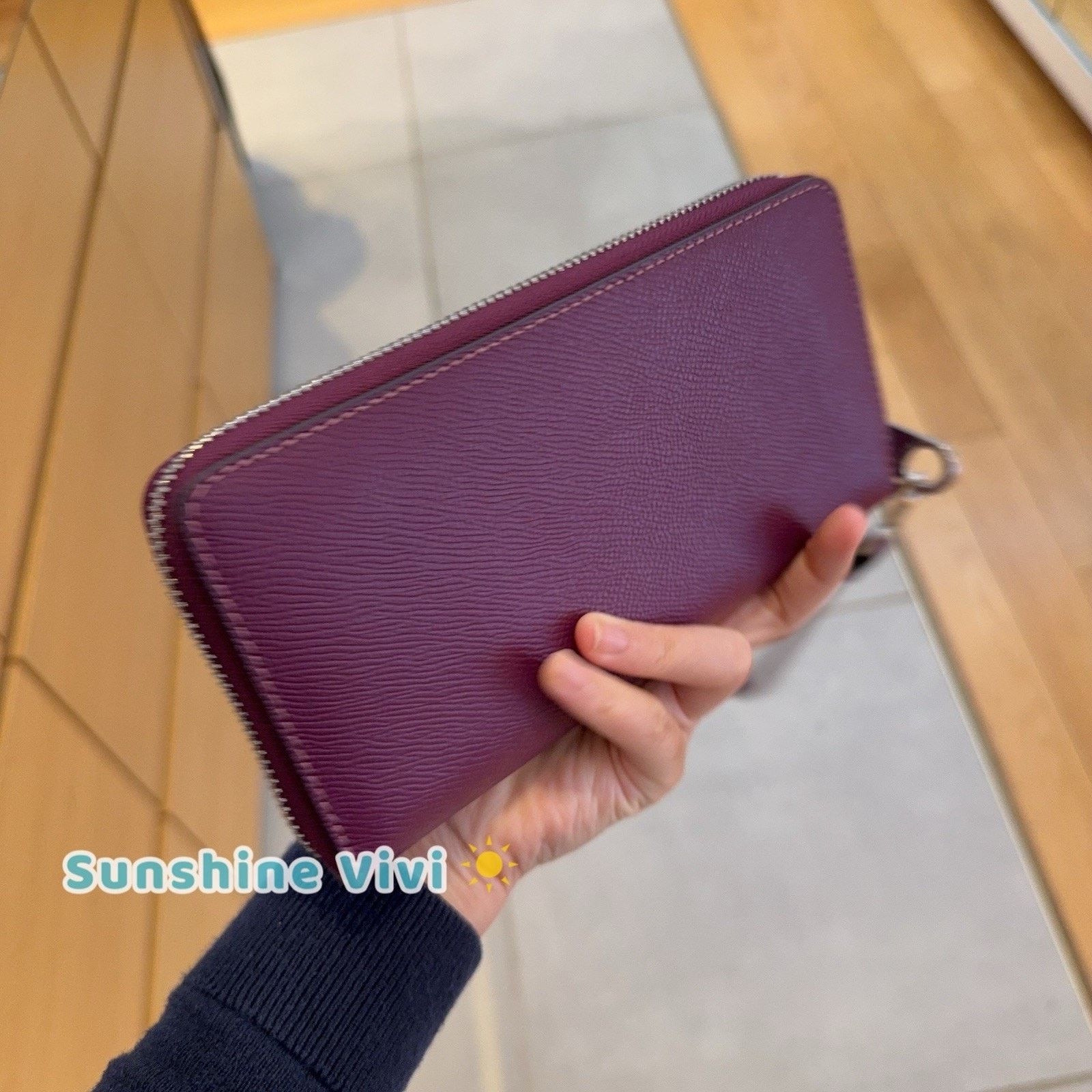 Coach NWT Coach Long Zip Around Wallet leather C3441 Silver plum Size ONE SIZE - 2 Thumbnail
