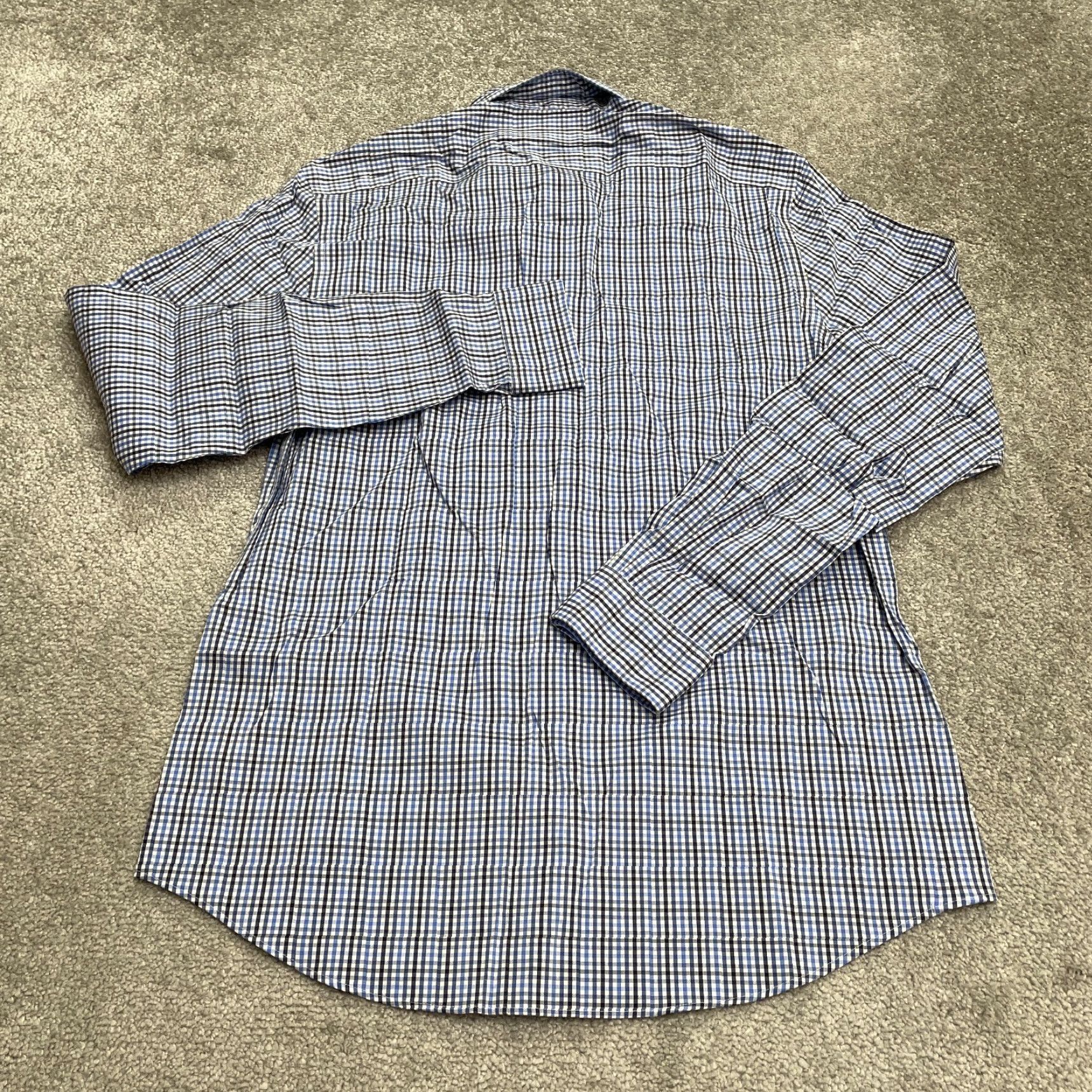 Michael Kors Michael Kors Slim Fit Travel Stretch Dress Shirt Mens 15 1/2 Medium Multi Plaid Size 40R - 2 Thumbnail