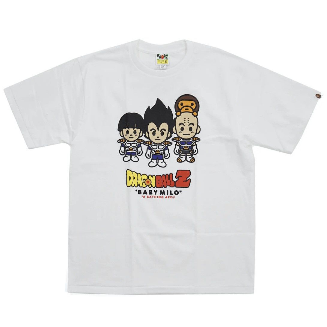 image of Bape Dragonball Z Tee White Vegeta Krillin Gohan New, Men's (Size 2XL)