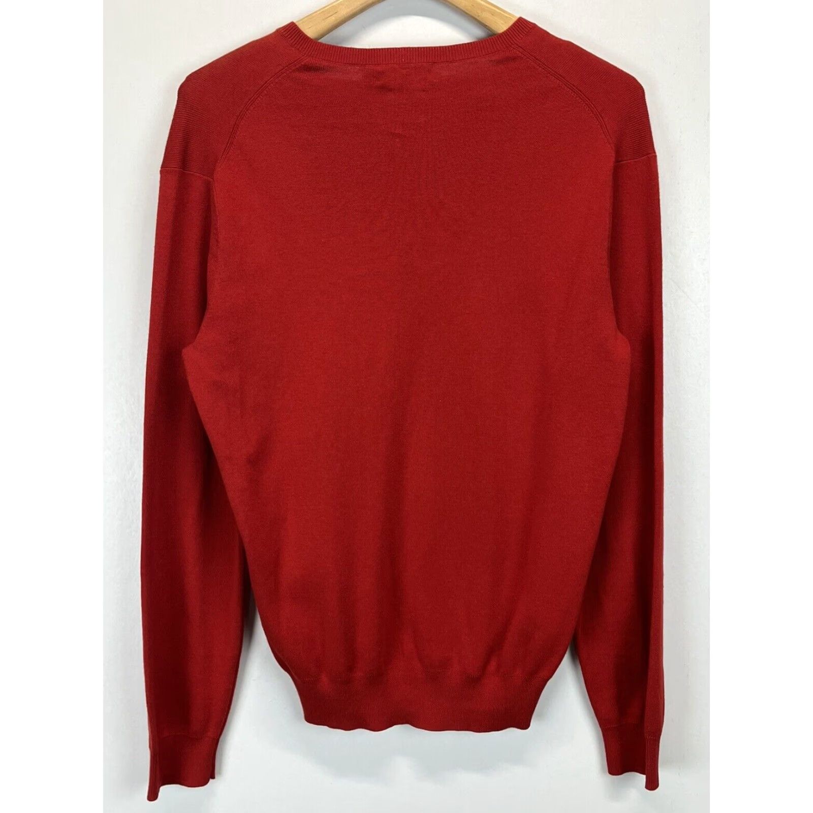 Polo Ralph Lauren Polo Ralph Lauren Red V-Neck Sweater Mens Large Cotton Pullover Size US L / EU 52-54 / 3 - 2 Thumbnail