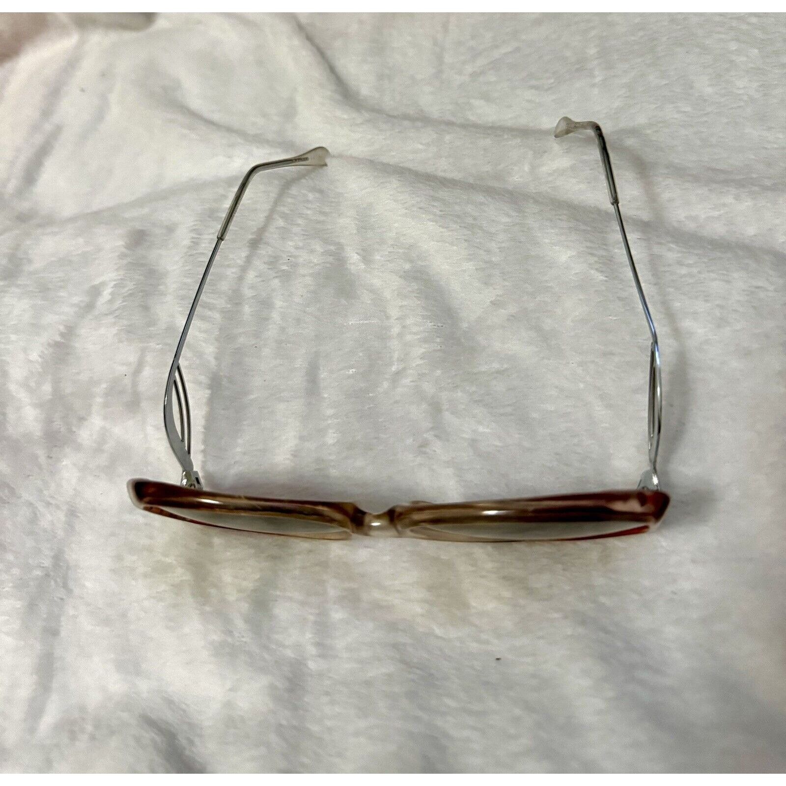 ELAN Vintage Eyeglass Frames Pink/Gray, Silver Drop Arm 54 18 140 Size ONE SIZE - 9 Thumbnail
