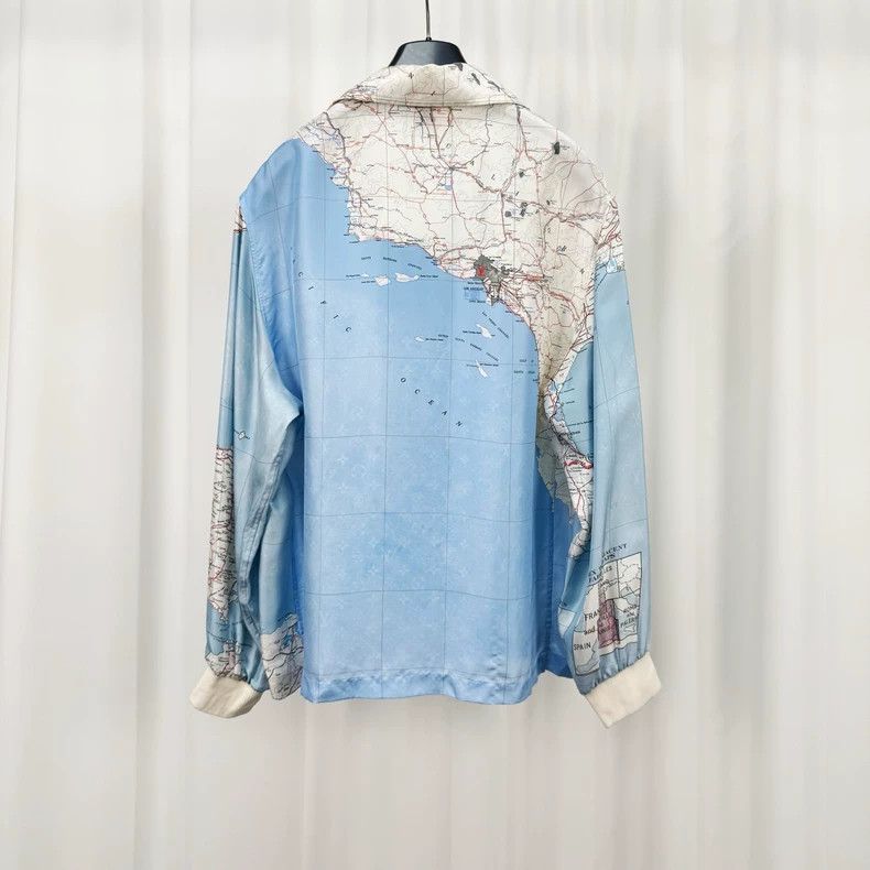 Louis Vuitton Louis Vuitton Marine Series Blue and White Full Print Silk Size XS / US 0-2 / IT 36-38 - 2 Thumbnail