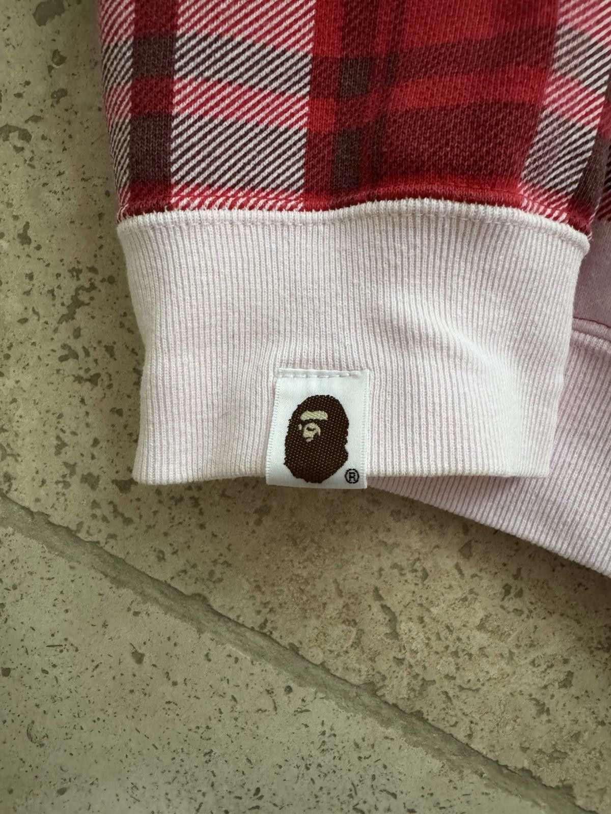 Bape A Bathing Ape Red Checkered Full Zip Hoodie - Size M Size US M / EU 48-50 / 2 - 7 Thumbnail