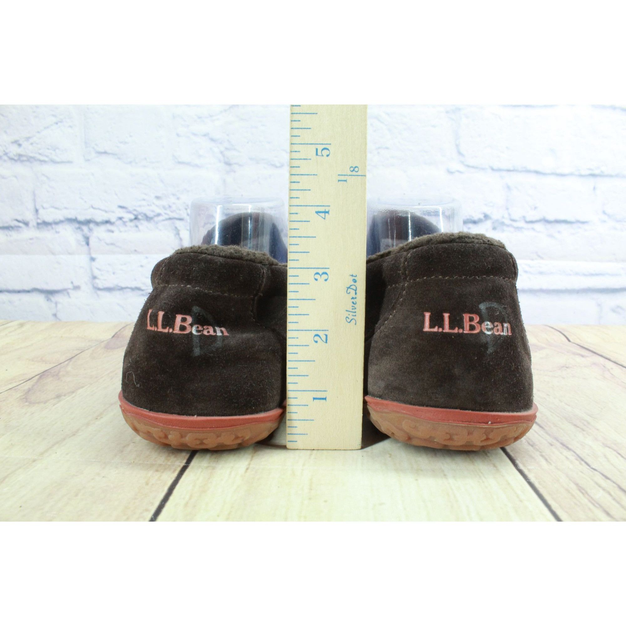 L.L. Bean LL Bean Men's Suede Fleece Lined Mountain Moccasin Slippers Size US 10 / EU 43 - 6 Thumbnail