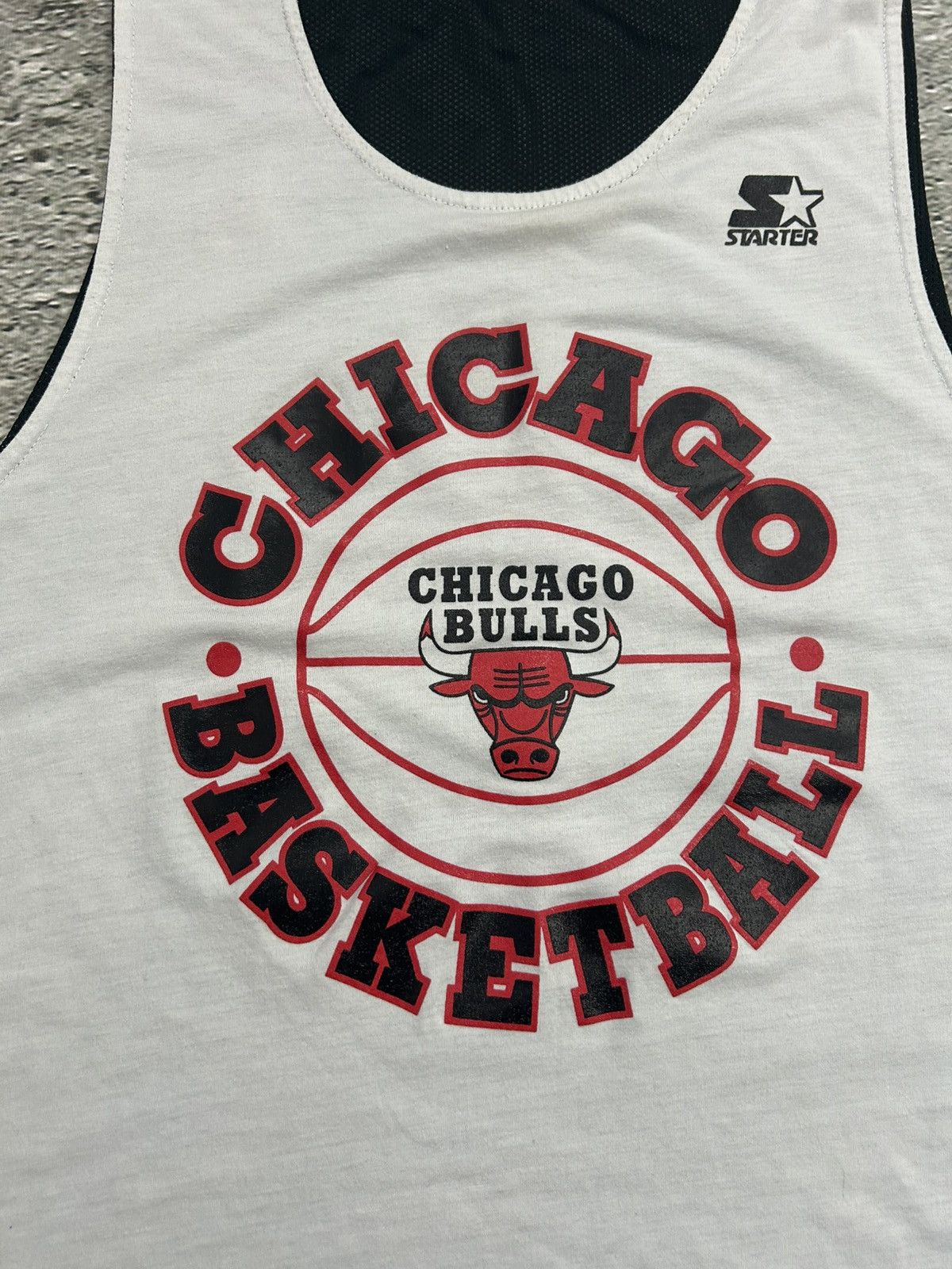 NBA Chicago Bulls Vintage Reversible Practice Jersey Black White Size US XL / EU 56 / 4 - 7 Thumbnail