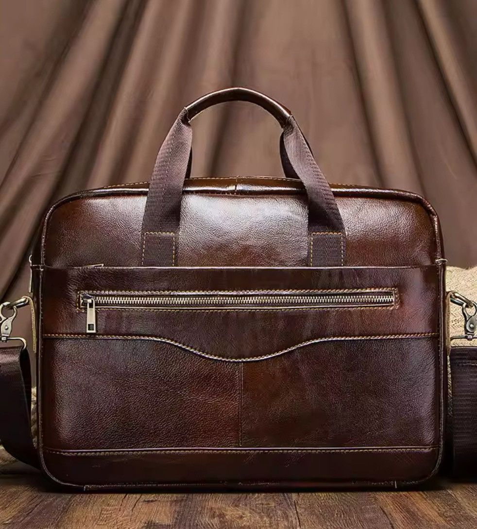 Japanese Brand × Leather Genuine Leahther Briefcase Size ONE SIZE - 1 Thumbnail