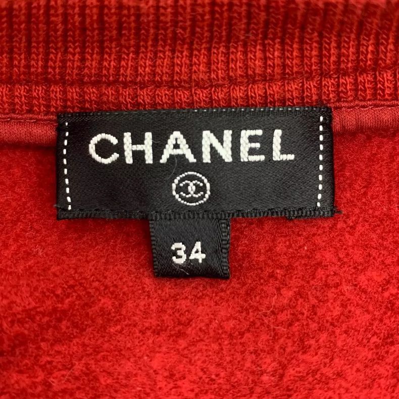 Chanel Red Chanel Graphic Cotton Long Sleeve Sweatshirt -2505 Size US XXS / EU 40 - 6 Thumbnail