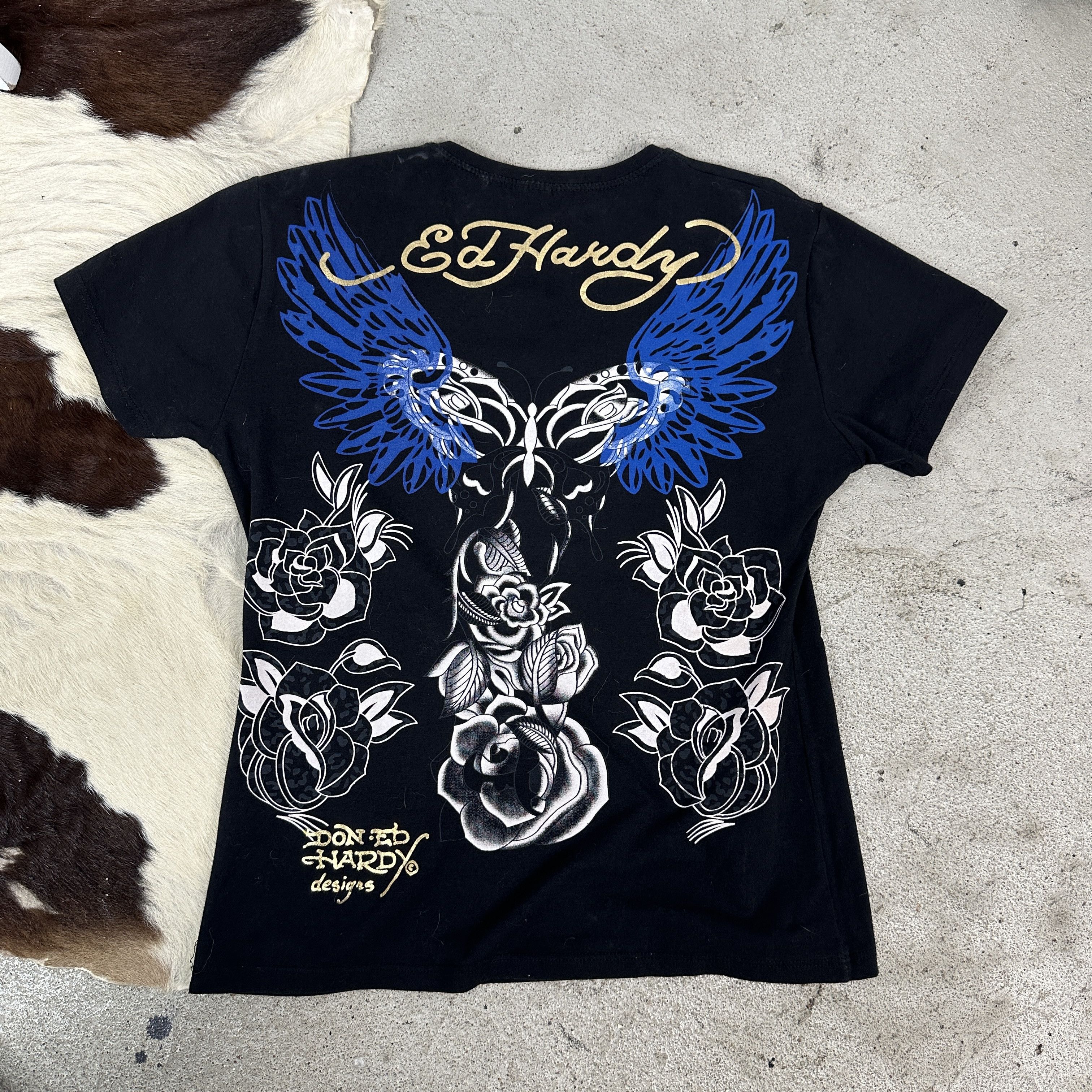 Ed Hardy × Vintage Vintage Y2K Casual Oversize Printed Ed Hardy T-shirt Size XL / US 12-14 / IT 48-50 - 5 Thumbnail