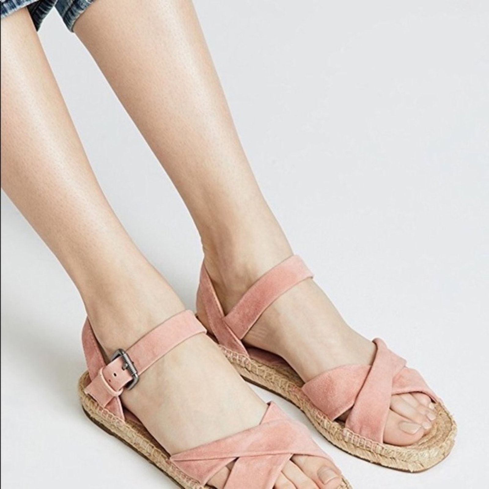 Other Splendid Pink Blush Suede Espadrille Sandals Size US 6.5 / IT 36.5 - 10 Thumbnail