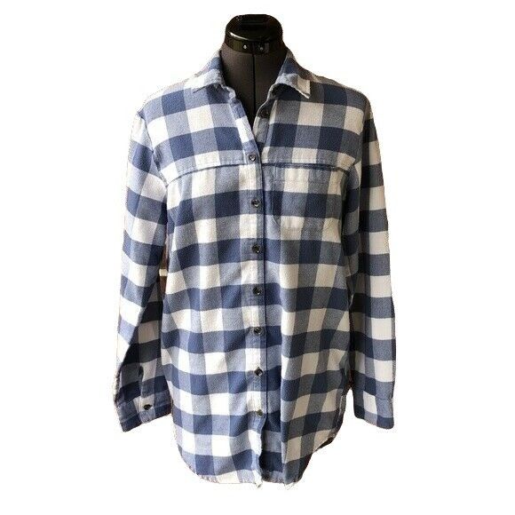 Nordstrom Free Press Nordstrom Women's Blue Plaid Flannel Lounge Sleep Size XS / US 0-2 / IT 36-38 - 1 Thumbnail