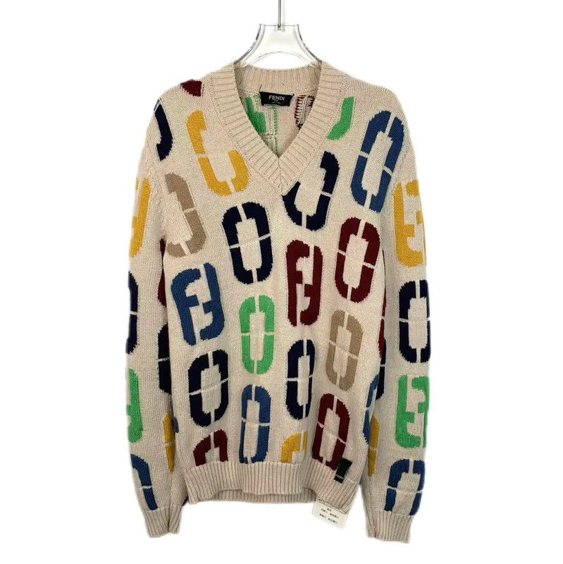 Fendi Fendi Multicolor Wool Women's Knit Sweater 0089 Size M / US 6-8 / IT 42-44 - 1 Thumbnail