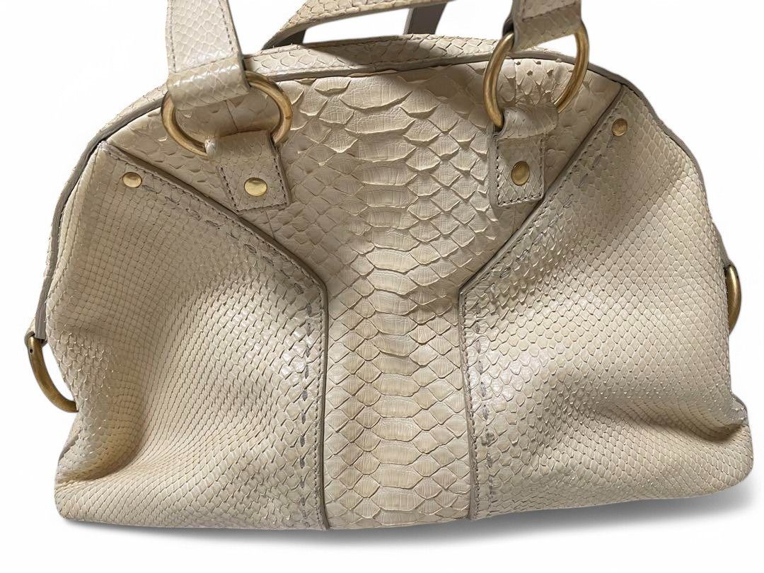 Yves Saint Laurent Yves Saint Laurent - Muse Handbag Leather Python YSL Size ONE SIZE - 3 Thumbnail
