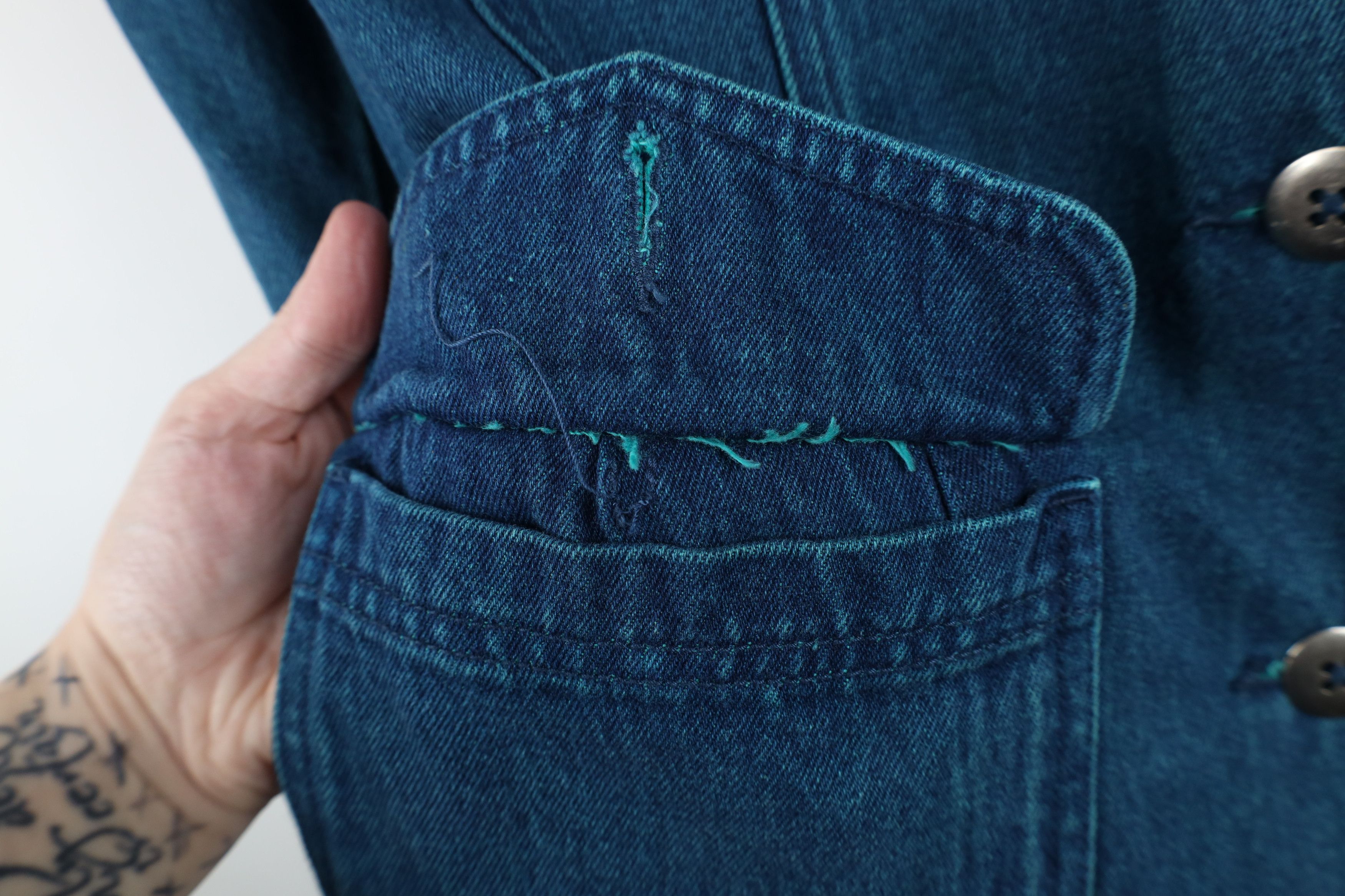 Vintage Vintage 90s Streetwear Stonewashed Denim Jean Blazer Jacket Size M / US 6-8 / IT 42-44 - 6 Thumbnail
