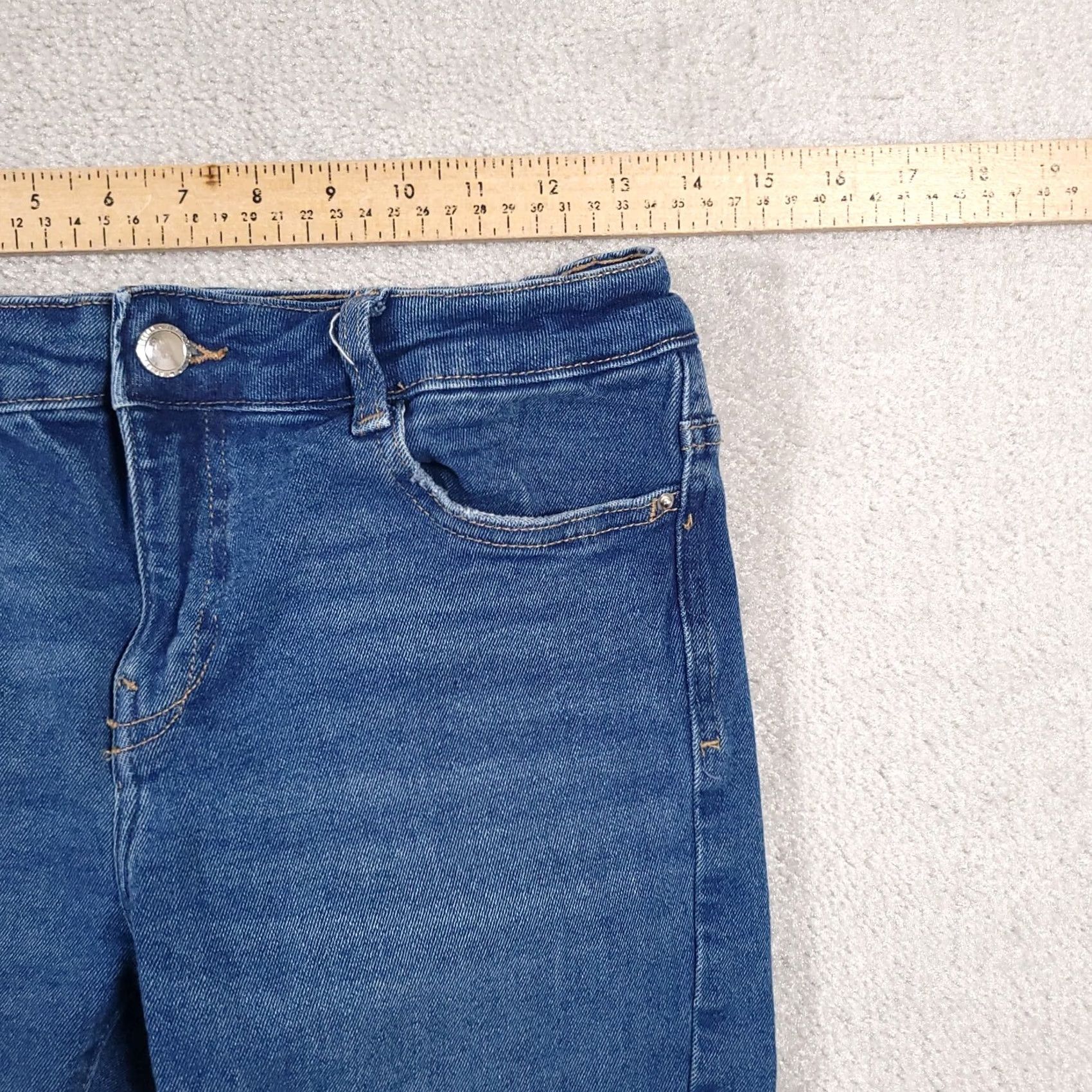 Zara Zara Jeans Women's 6 Denim Medium Wash Cropped Mid-Rise Skinny Blue 5-Pocket Size 28" / US 6 / IT 42 - 6 Thumbnail