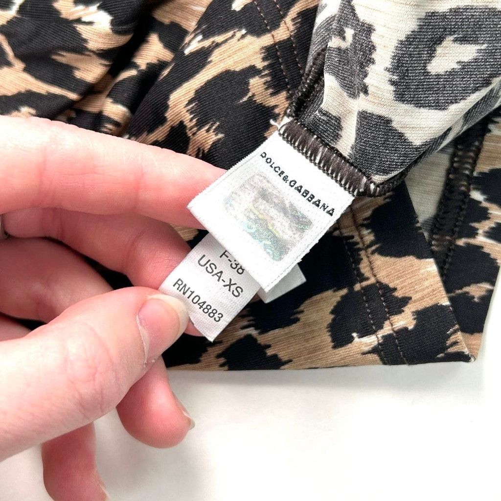 Dolce & Gabbana y2k D&G leopard print short sleeve top Size XS / US 0-2 / IT 36-38 - 4 Thumbnail