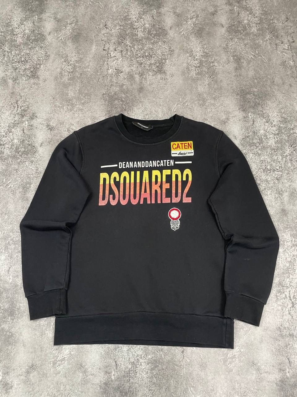 Dsquared2 Dsquared2 Men Cotton Blend Sweatshirt Black Casual Size L Size US L / EU 52-54 / 3 - 1 Thumbnail