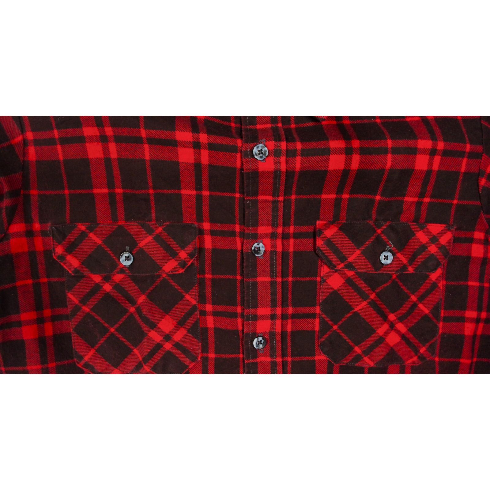 Fieldmaster Sears Vintage 80s Fieldmaster Boxy Red Plaid Flannel Shacket Size US M / EU 48-50 / 2 - 12 Thumbnail