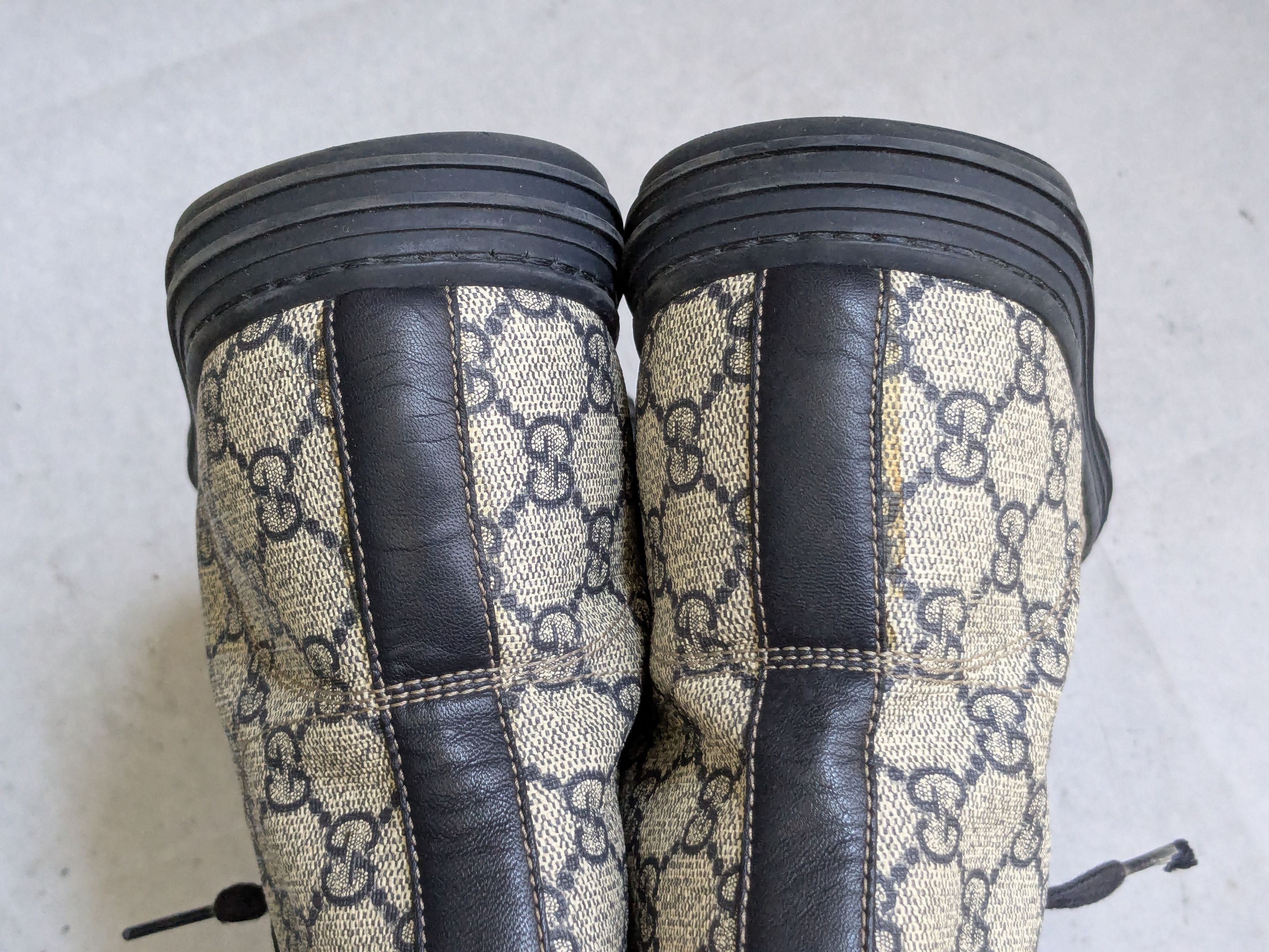Gucci Gucci Monogram Sneakers Navy Blue 9.5 High Tops Size US 9.5 / EU 42-43 - 14 Thumbnail