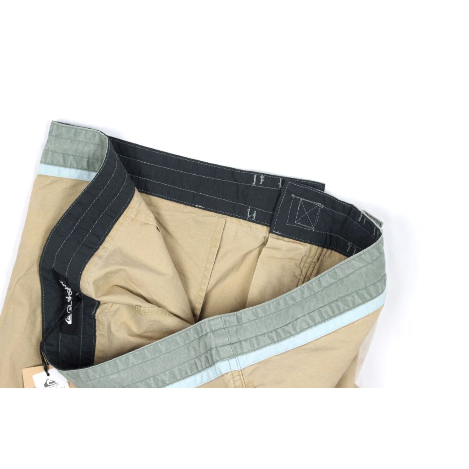 Quiksilver VINTAGE Quiksilver Men's Street Trunk Board Shorts 38 Brown 8" Inseam Gray KZM0 Size US 38 / EU 54 - 4 Thumbnail