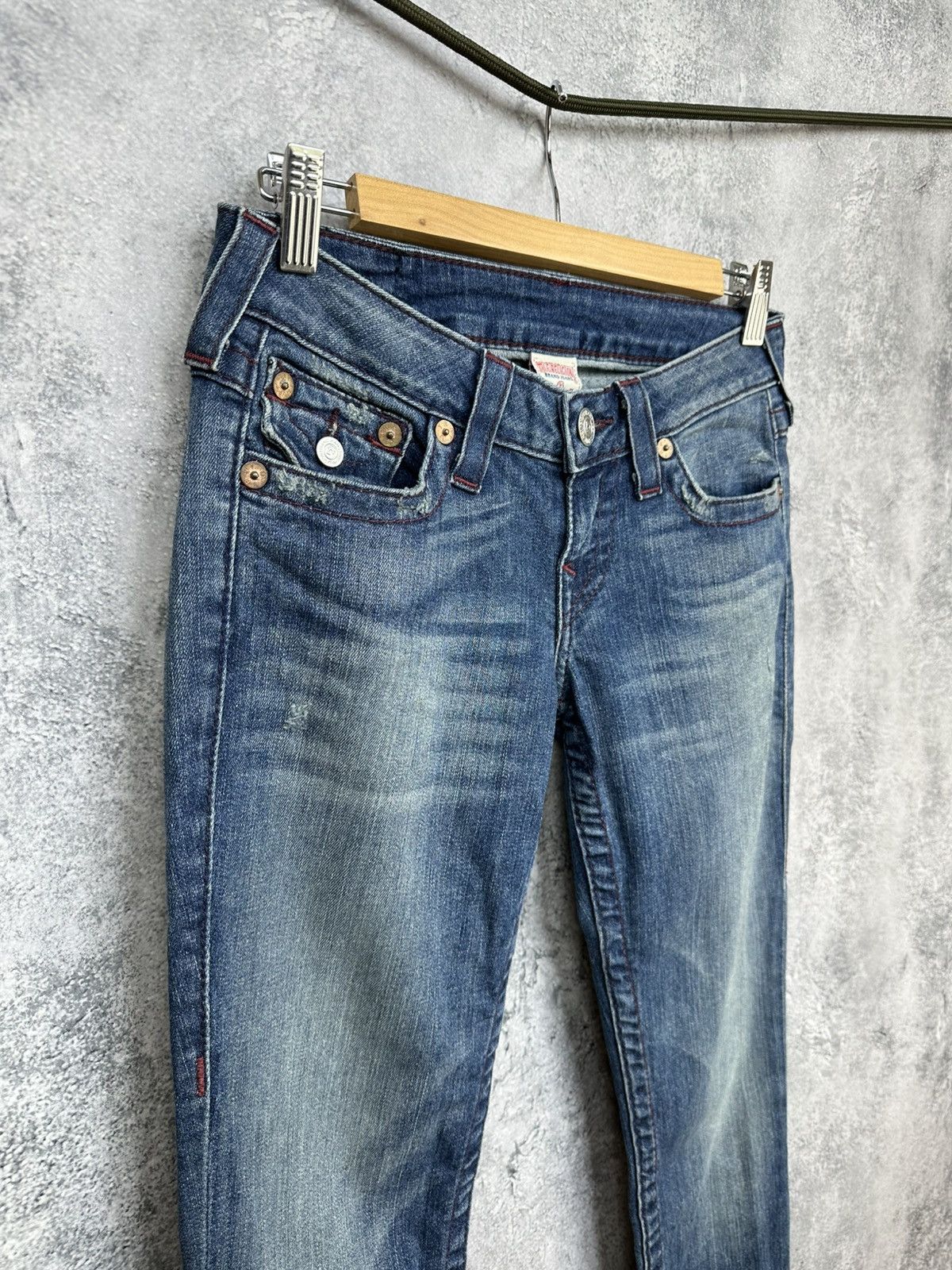 True Religion True Religion Skinny Jeans Wash Stretch Denim Flap Pocket Size 28" / US 6 / IT 42 - 3 Thumbnail