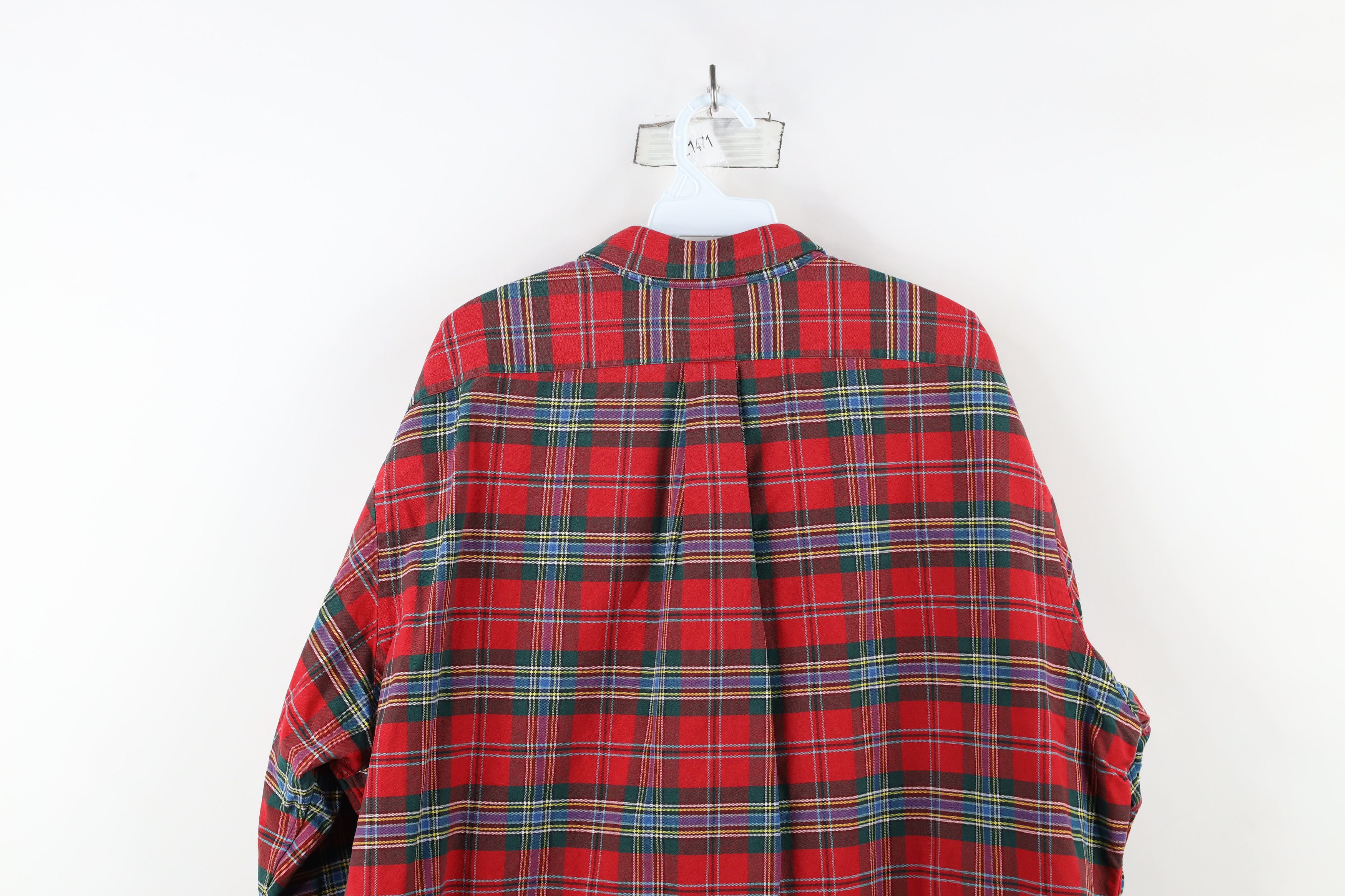 Polo Ralph Lauren Vintage 90s Ralph Lauren Heavyweight Button Down Shirt Plaid Size US XXL / EU 58 / 5 - 11 Thumbnail