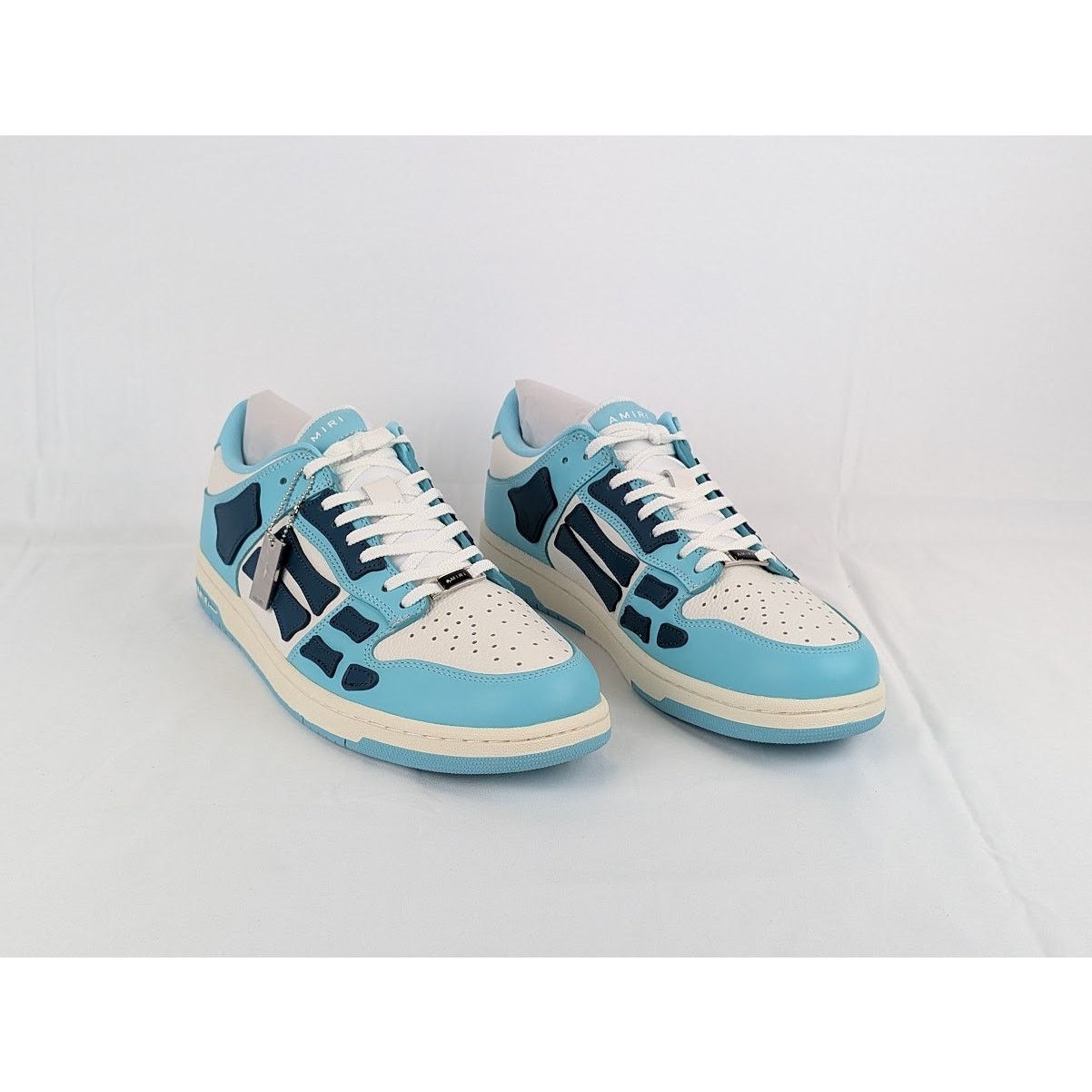 Amiri o1rshd1 Q:2 / Skel Top Low Sneakers in Slate Blue Size US 12 / EU 45 - 7 Thumbnail