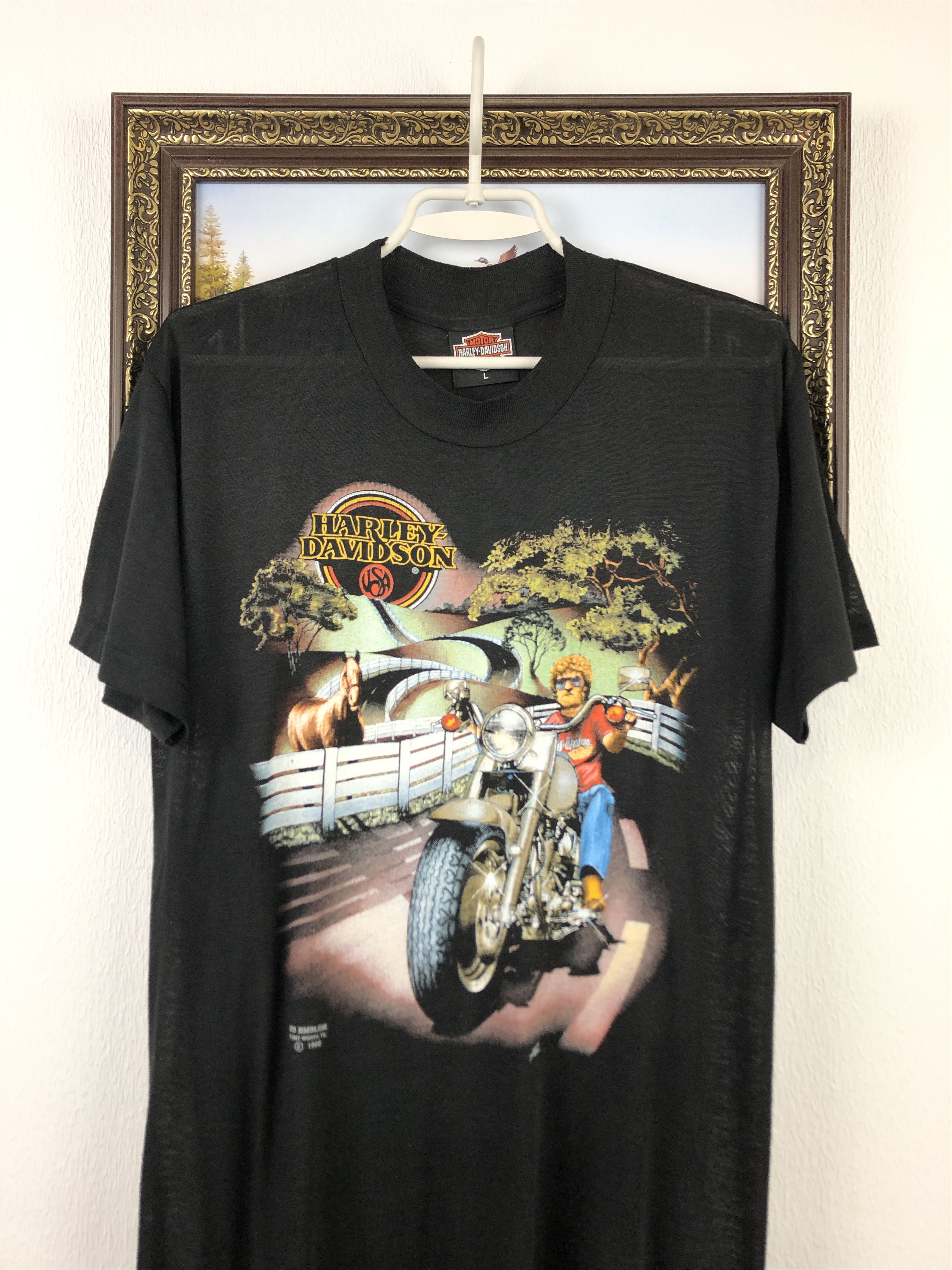 Harley Davidson Vintage Harley Davidson Biker Earth Wizard 3D Emblem Tee Size US L / EU 52-54 / 3 - 2 Thumbnail
