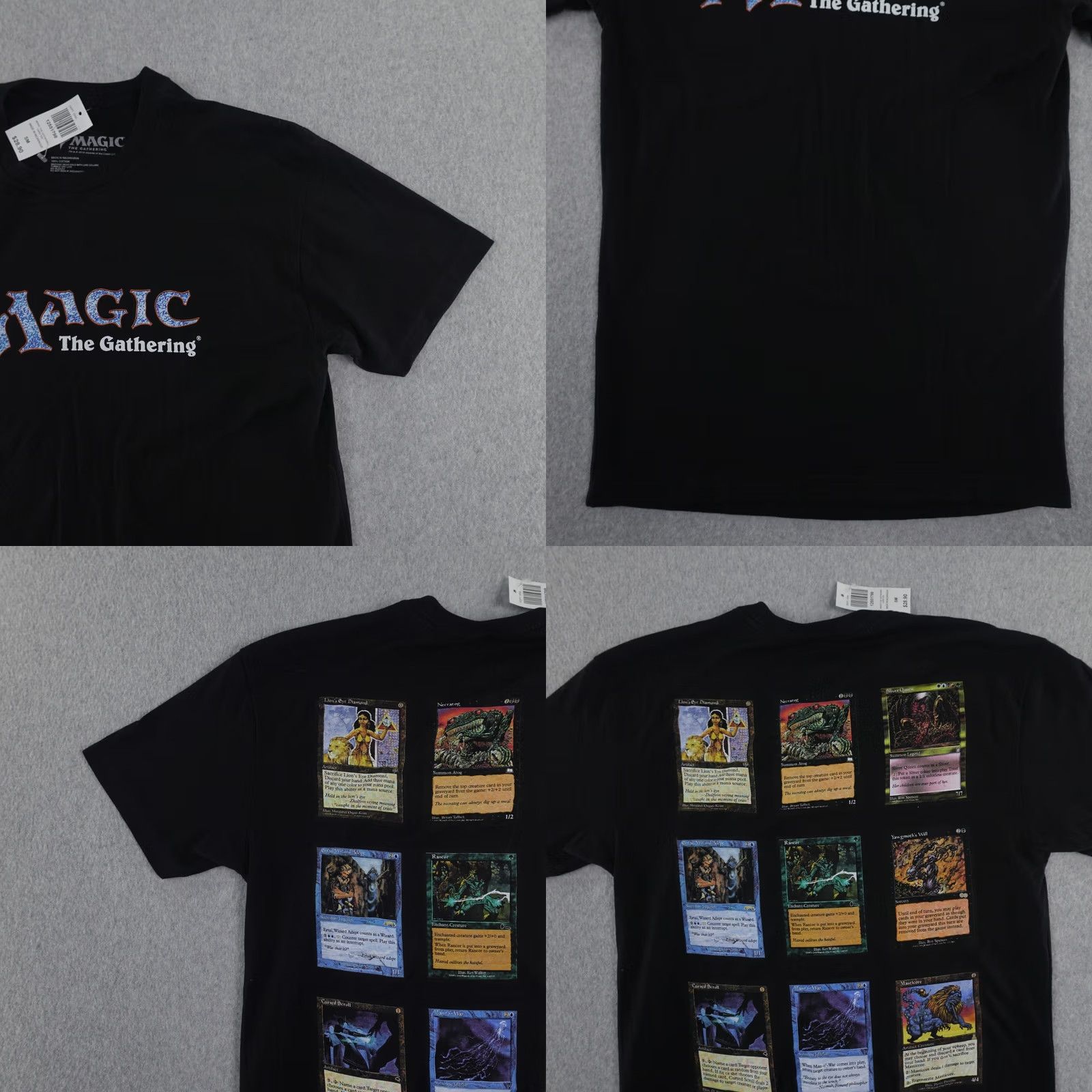 Vintage Magic the Gathering T-Shirt Adult Small Black Mtg Cards Graphic Box Lunch Size US S / EU 44-46 / 1 - 8 Thumbnail