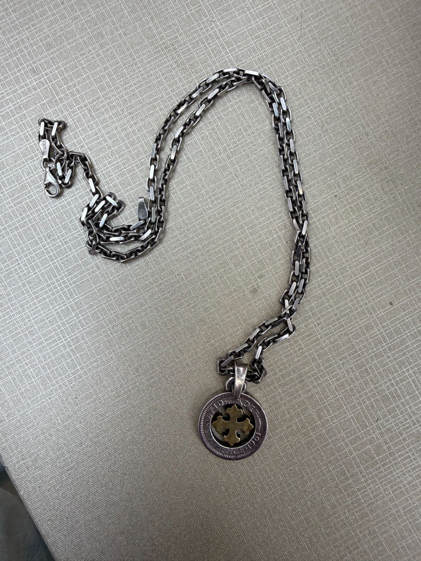 AQUA Elegant Silver Chain Necklace with Pendant Size ONE SIZE - 1 Thumbnail