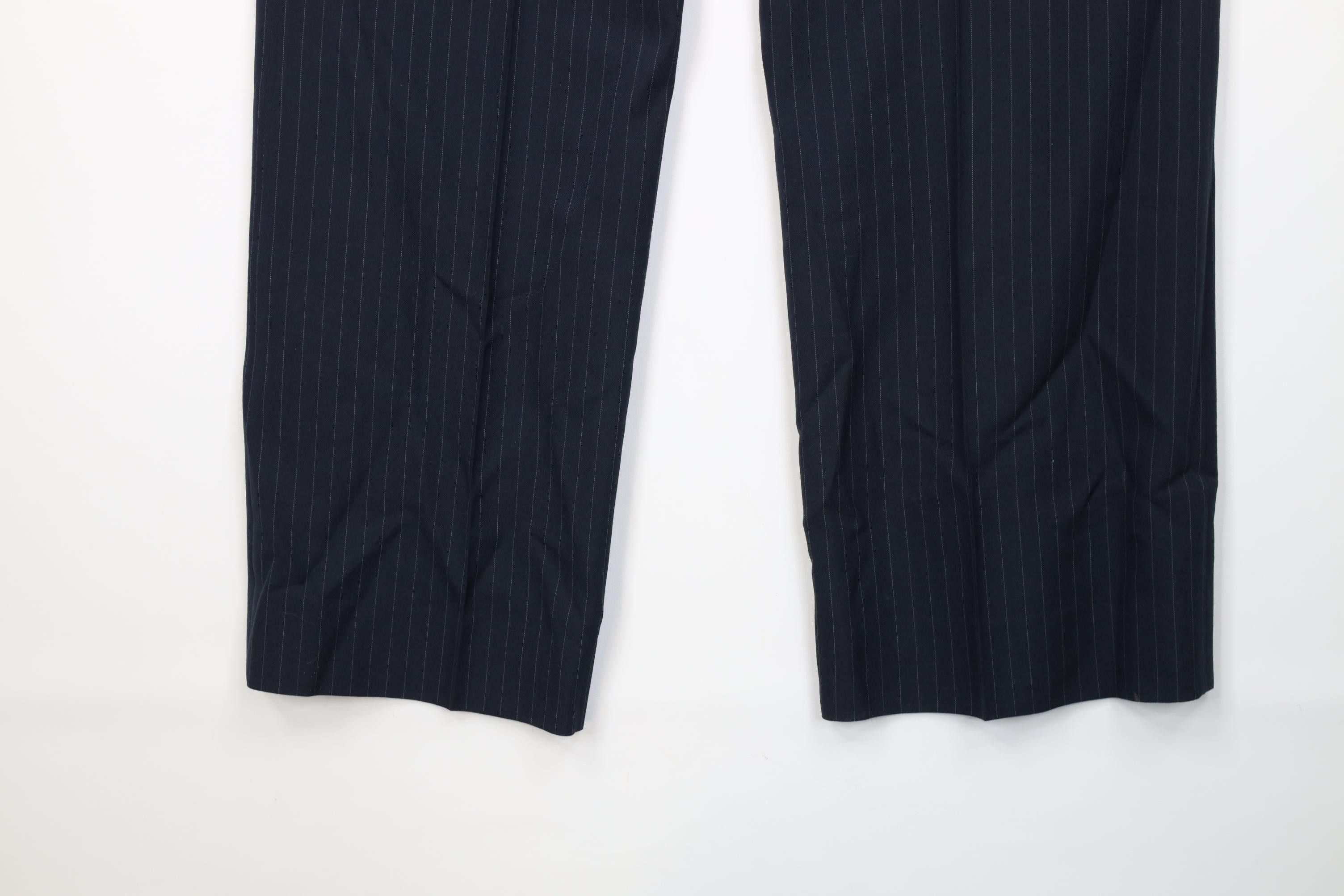 Vintage Vintage 70s Streetwear Knit Pinstriped Wide Leg Chino Pants Size US 36 / EU 52 - 15 Thumbnail